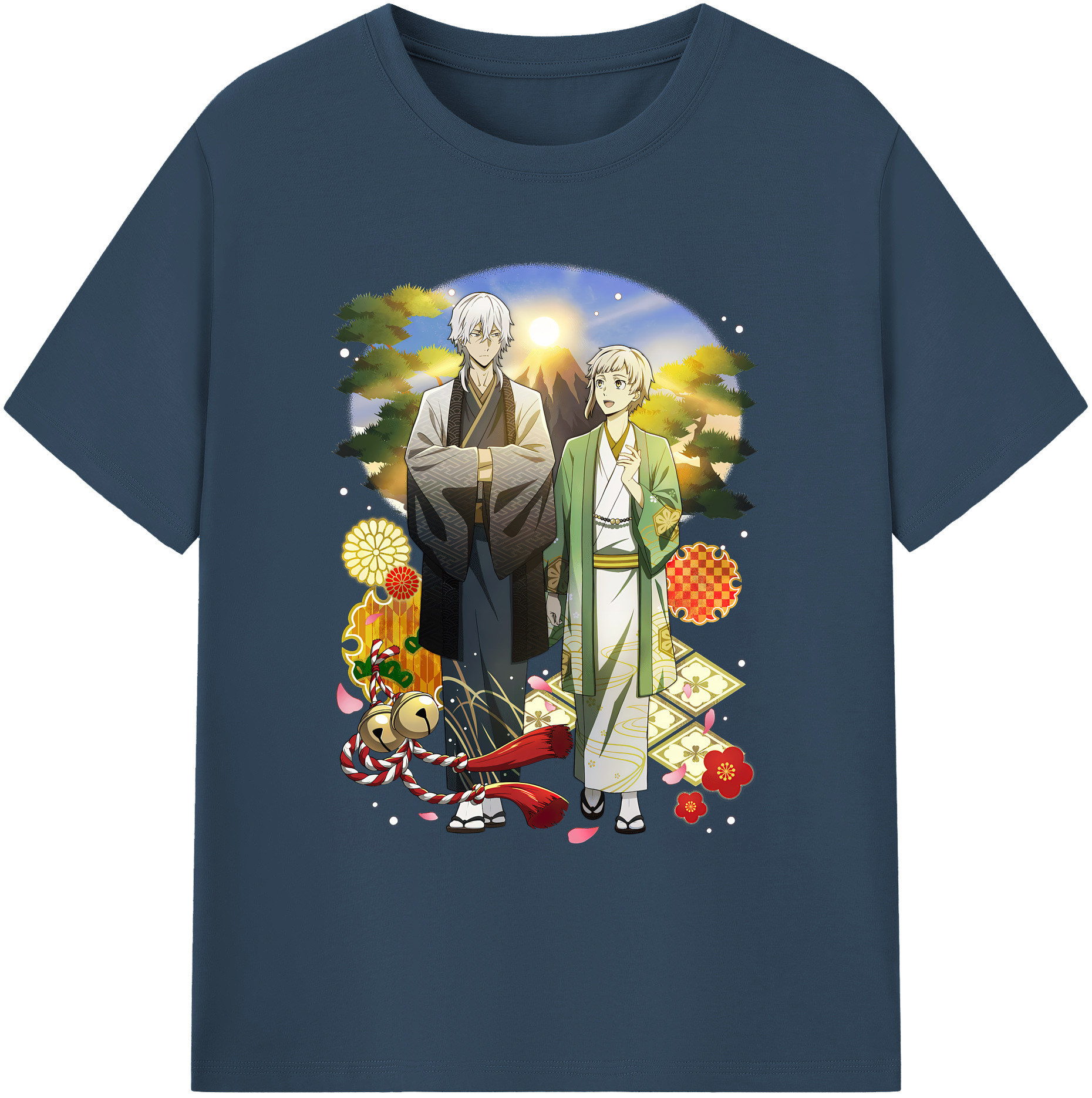 （画像用） 文豪ストレイドッグス Bungo Stray Dogs 綿100％ メンズ半袖Tシャツ｜肌触りやわらか＆通気性