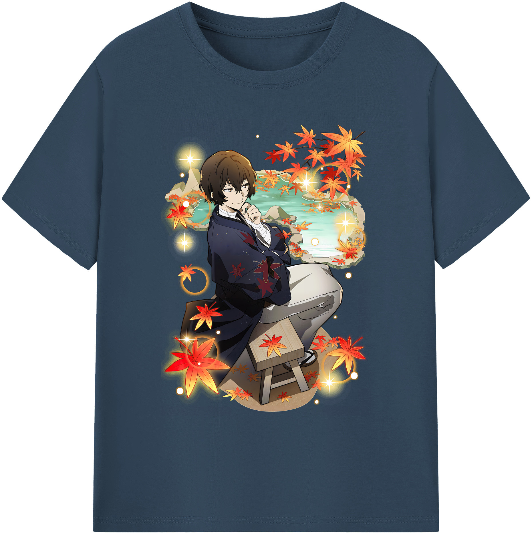 （画像用） 文豪ストレイドッグス Bungo Stray Dogs 綿100％ メンズ半袖Tシャツ｜肌触りやわらか＆通気性