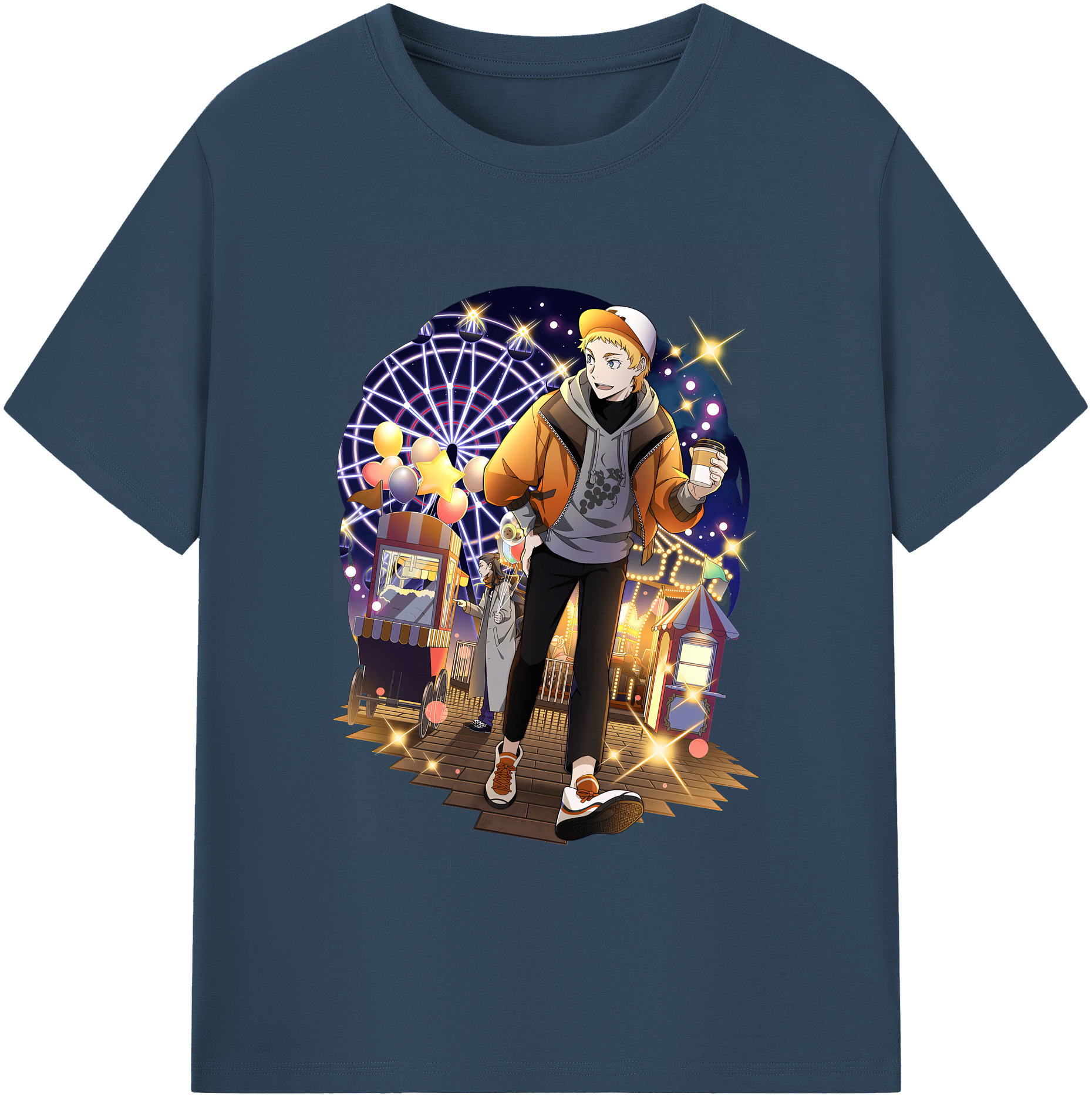 （画像用） 文豪ストレイドッグス Bungo Stray Dogs 綿100％ メンズ半袖Tシャツ｜肌触りやわらか＆通気性