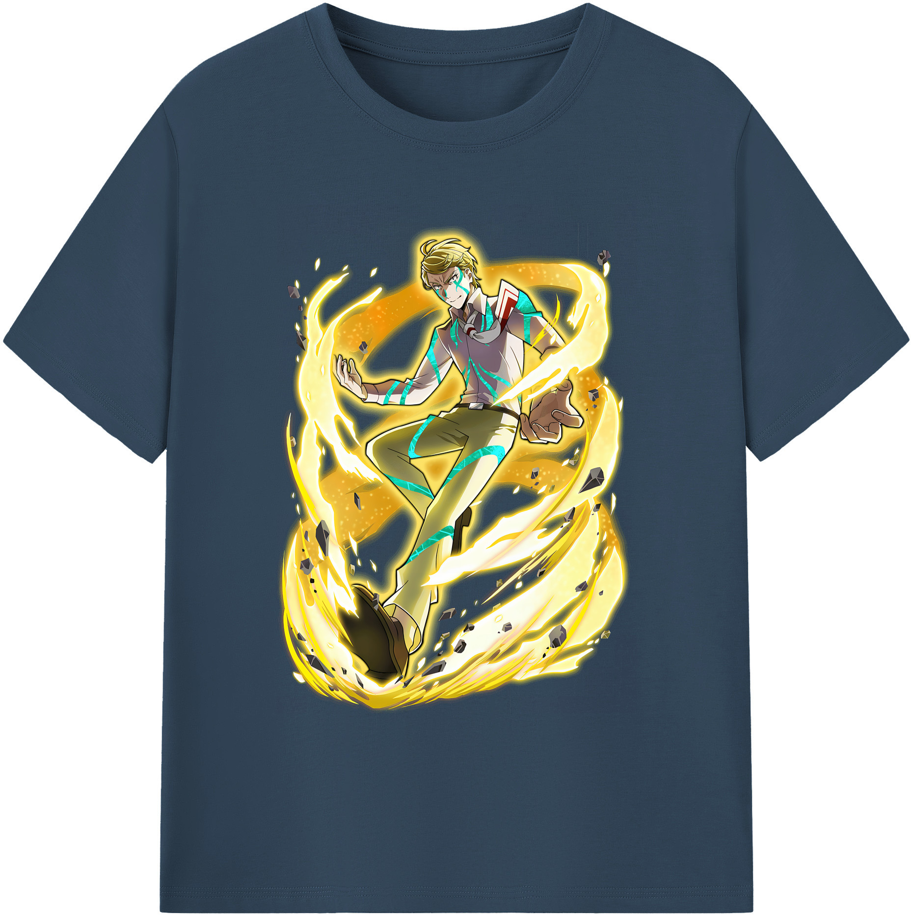 （画像用） 文豪ストレイドッグス Bungo Stray Dogs 綿100％ メンズ半袖Tシャツ｜肌触りやわらか＆通気性