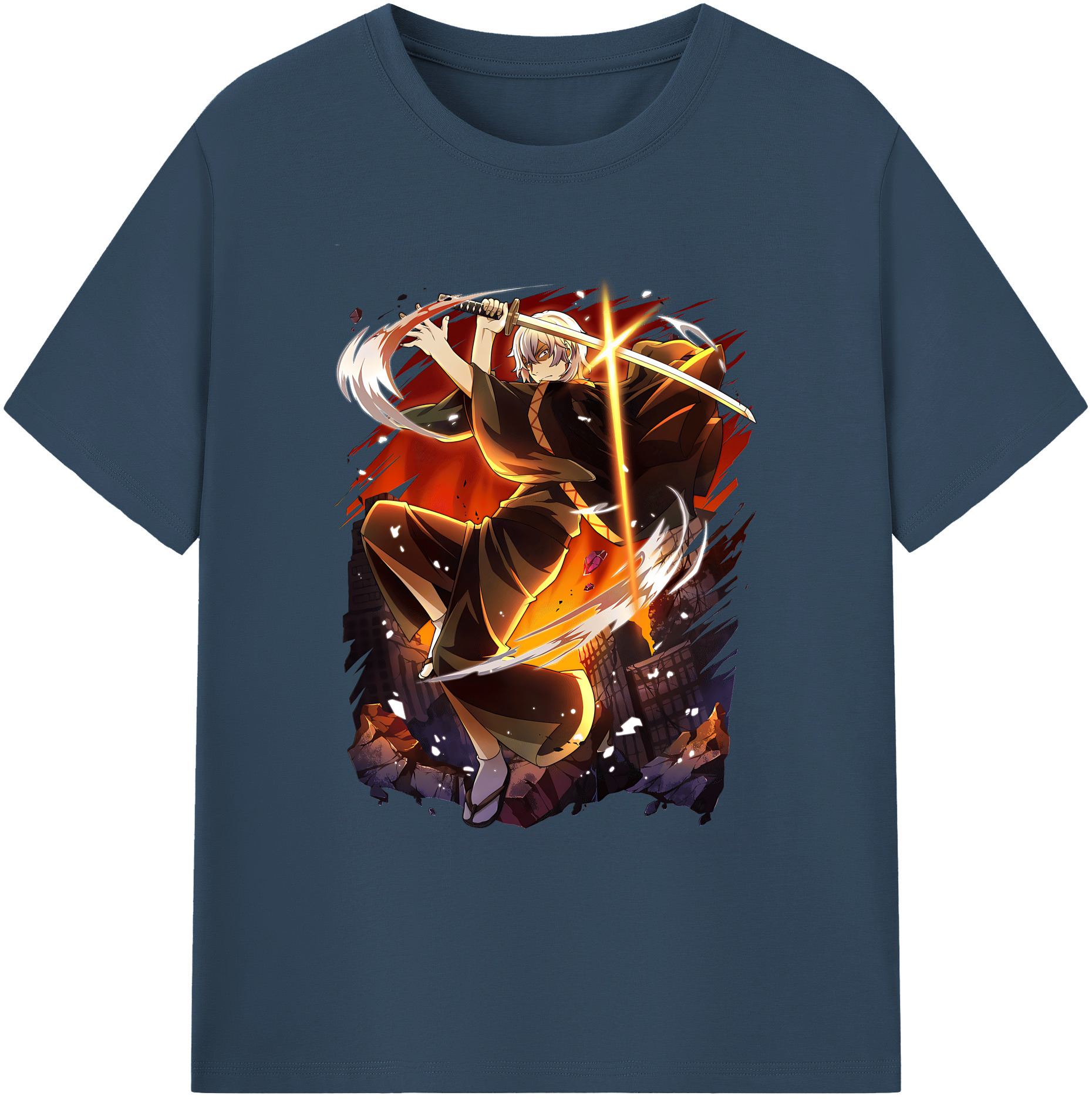 （画像用） 文豪ストレイドッグス Bungo Stray Dogs 綿100％ メンズ半袖Tシャツ｜肌触りやわらか＆通気性