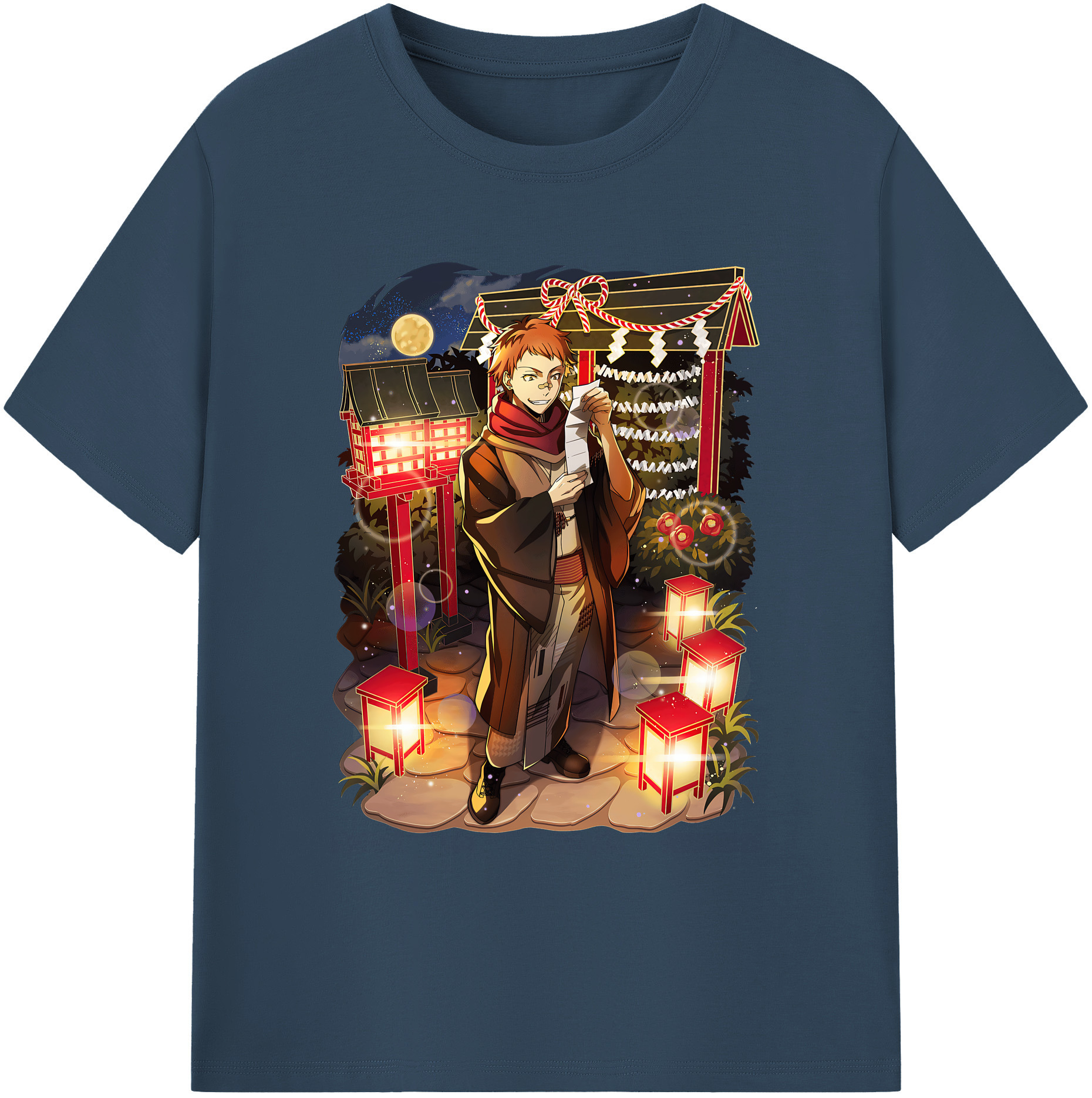 （画像用） 文豪ストレイドッグス Bungo Stray Dogs 綿100％ メンズ半袖Tシャツ｜肌触りやわらか＆通気性