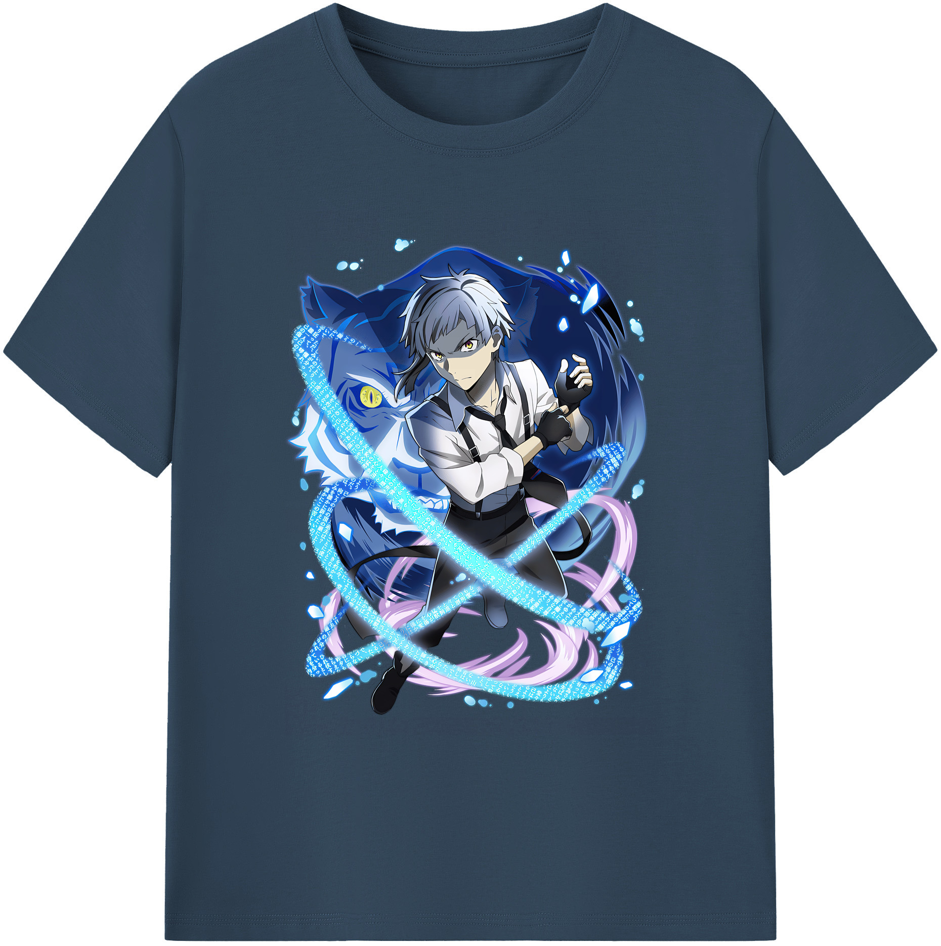 （画像用） 文豪ストレイドッグス Bungo Stray Dogs 綿100％ メンズ半袖Tシャツ｜肌触りやわらか＆通気性