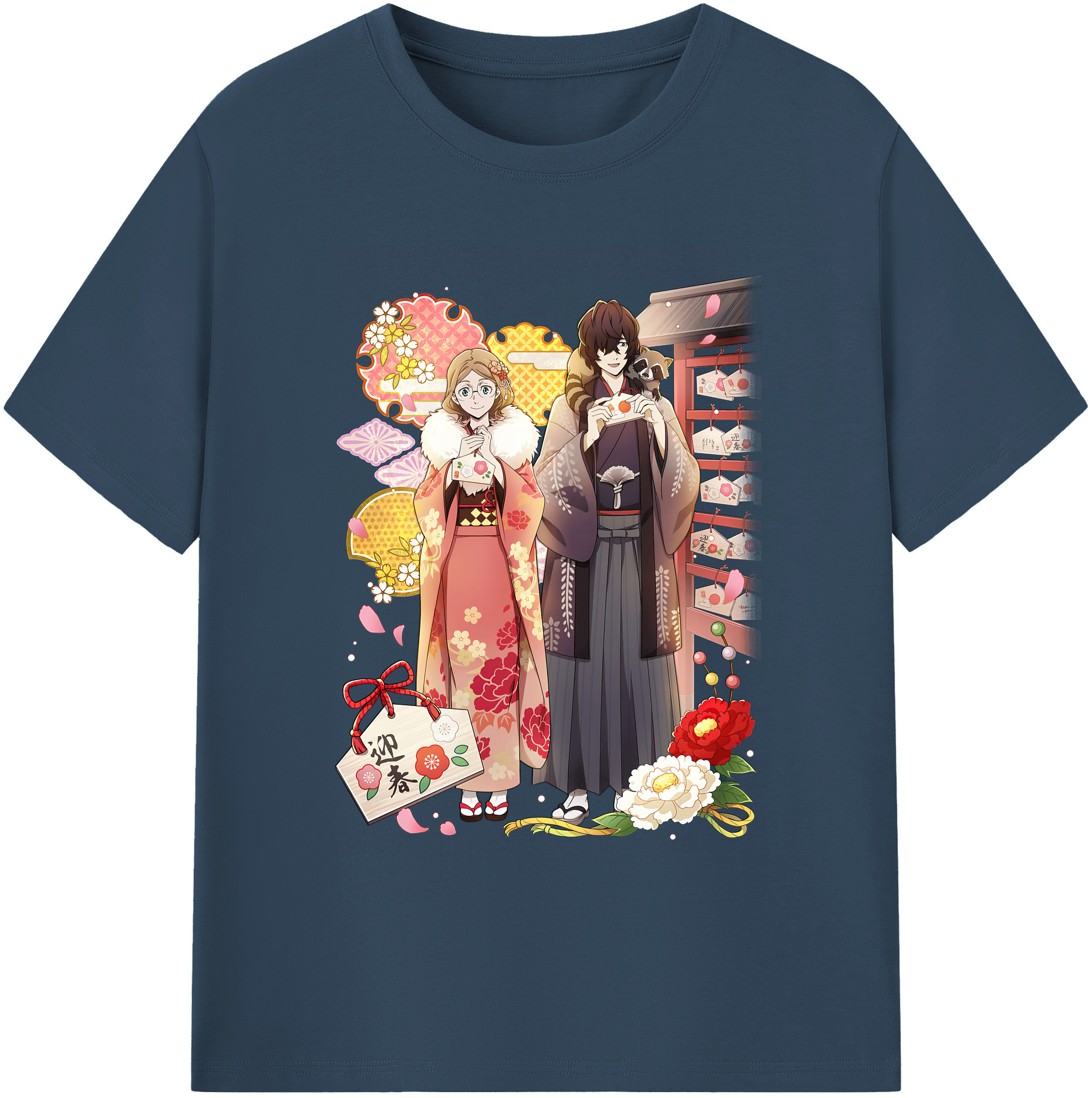 （画像用） 文豪ストレイドッグス Bungo Stray Dogs 綿100％ メンズ半袖Tシャツ｜肌触りやわらか＆通気性