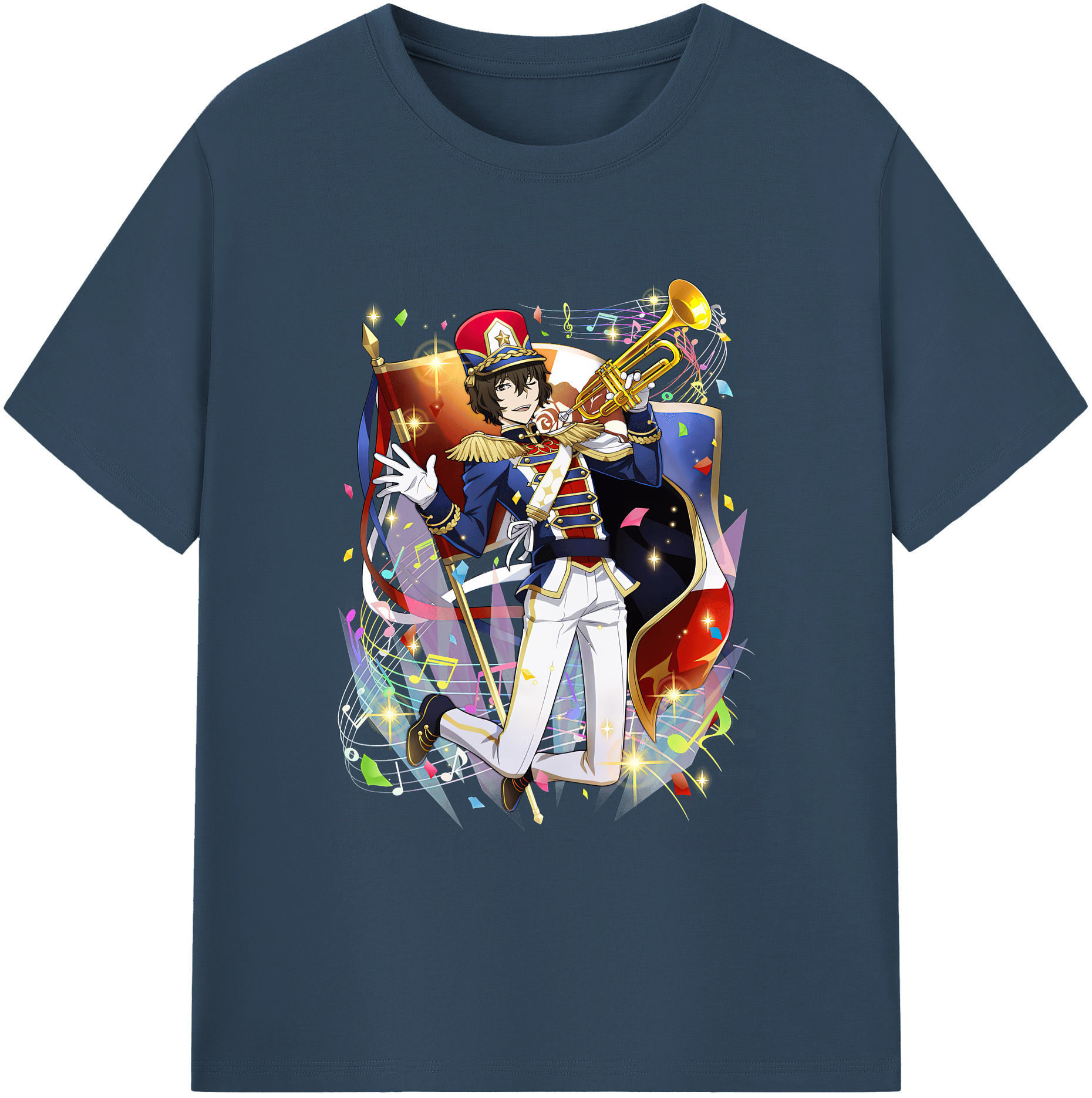 （画像用） 文豪ストレイドッグス Bungo Stray Dogs 綿100％ メンズ半袖Tシャツ｜肌触りやわらか＆通気性