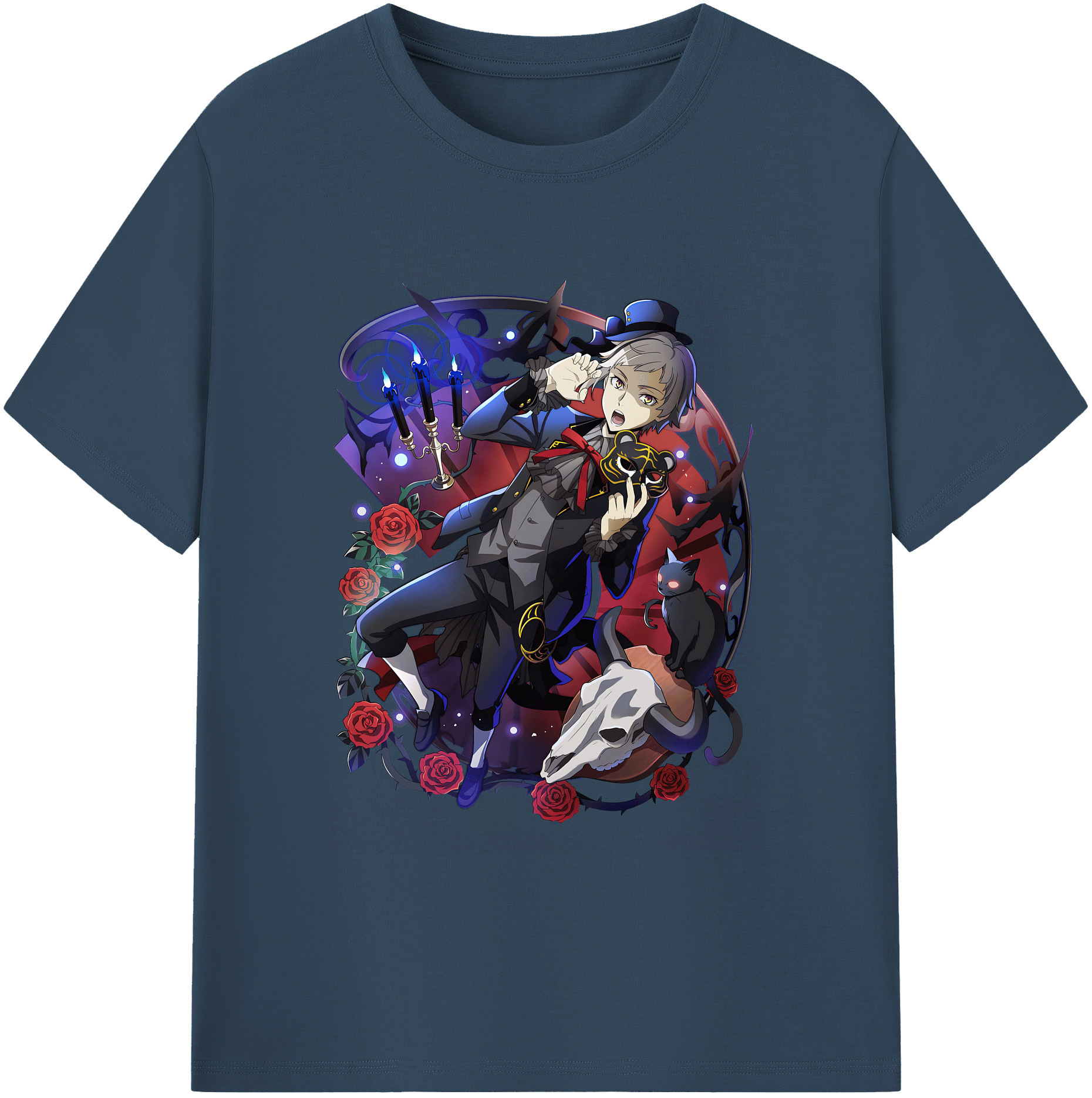 （画像用） 文豪ストレイドッグス Bungo Stray Dogs 綿100％ メンズ半袖Tシャツ｜肌触りやわらか＆通気性