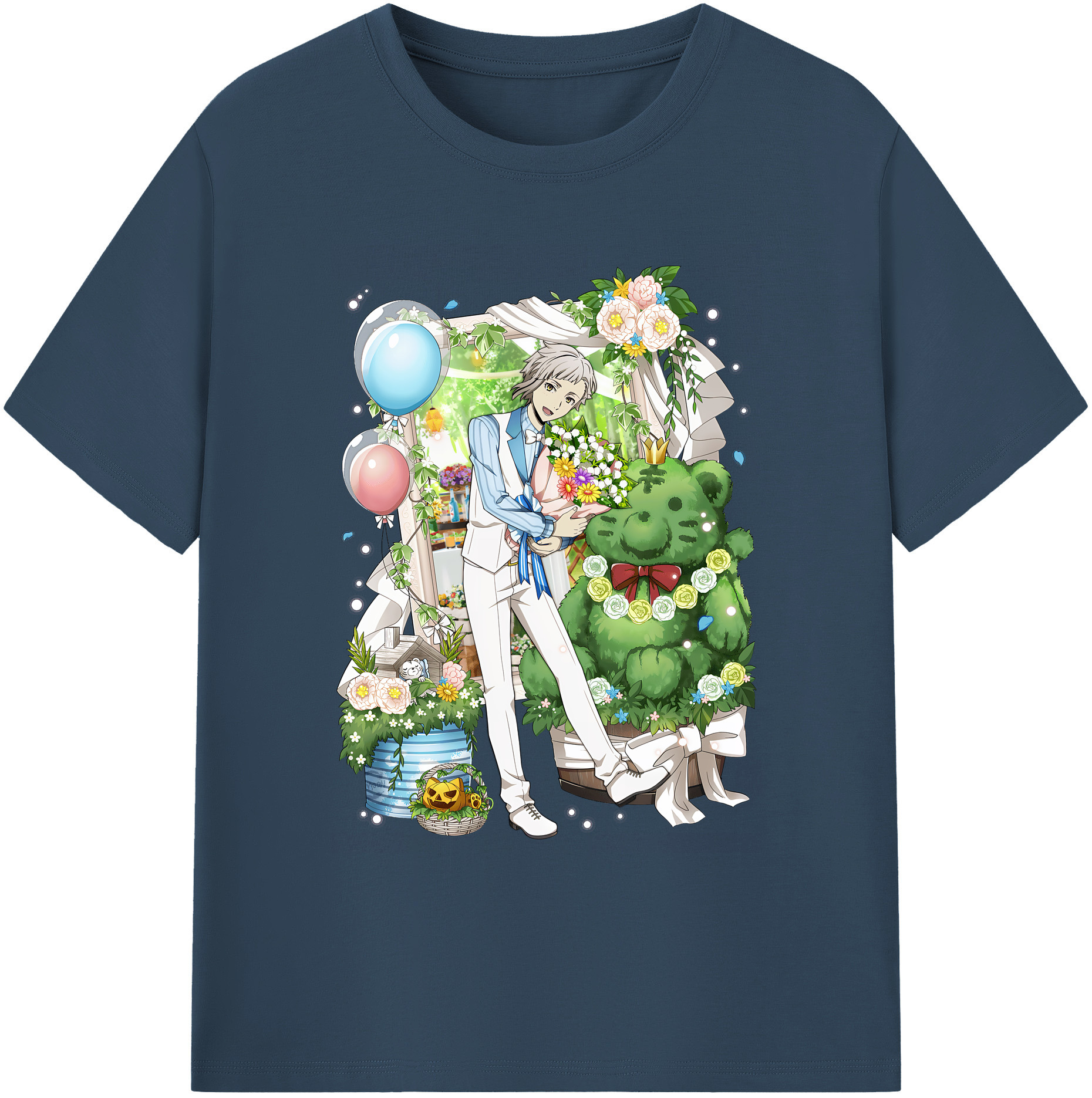 （画像用） 文豪ストレイドッグス Bungo Stray Dogs 綿100％ メンズ半袖Tシャツ｜肌触りやわらか＆通気性