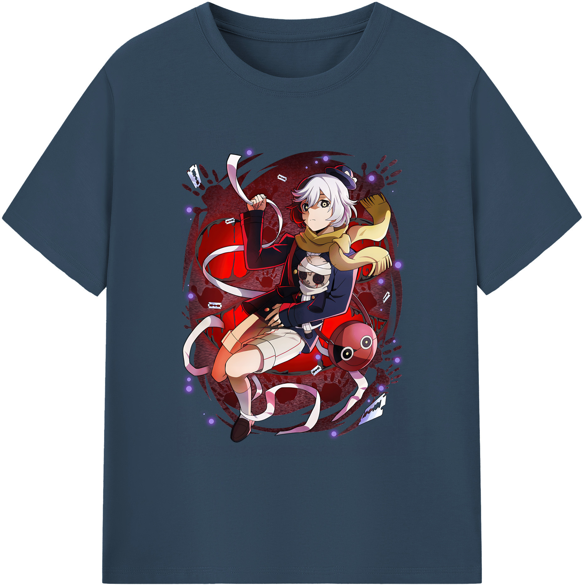 （画像用） 文豪ストレイドッグス Bungo Stray Dogs 綿100％ メンズ半袖Tシャツ｜肌触りやわらか＆通気性
