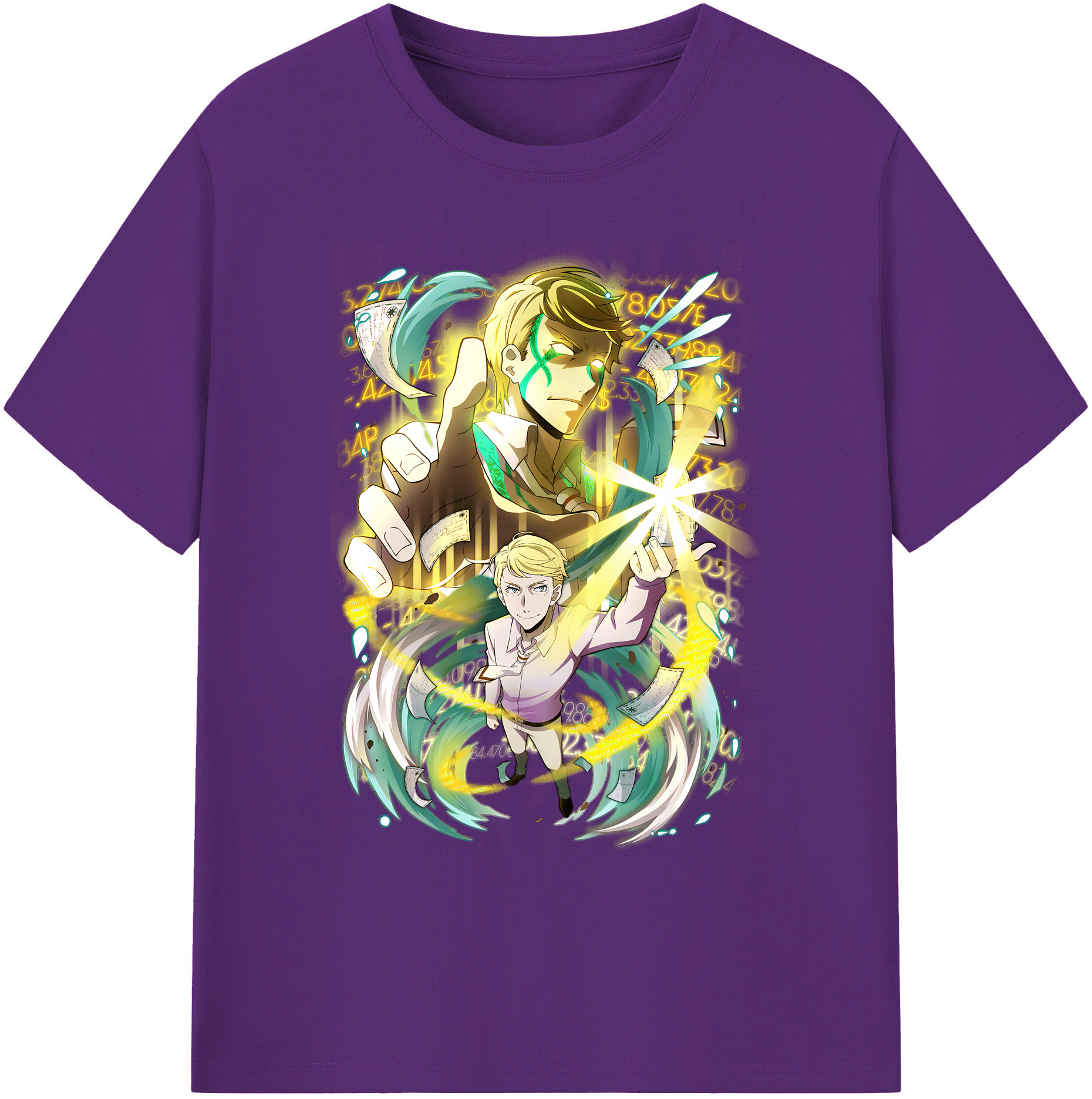 （画像用） 文豪ストレイドッグス Bungo Stray Dogs 綿100％ メンズ半袖Tシャツ｜肌触りやわらか＆通気性