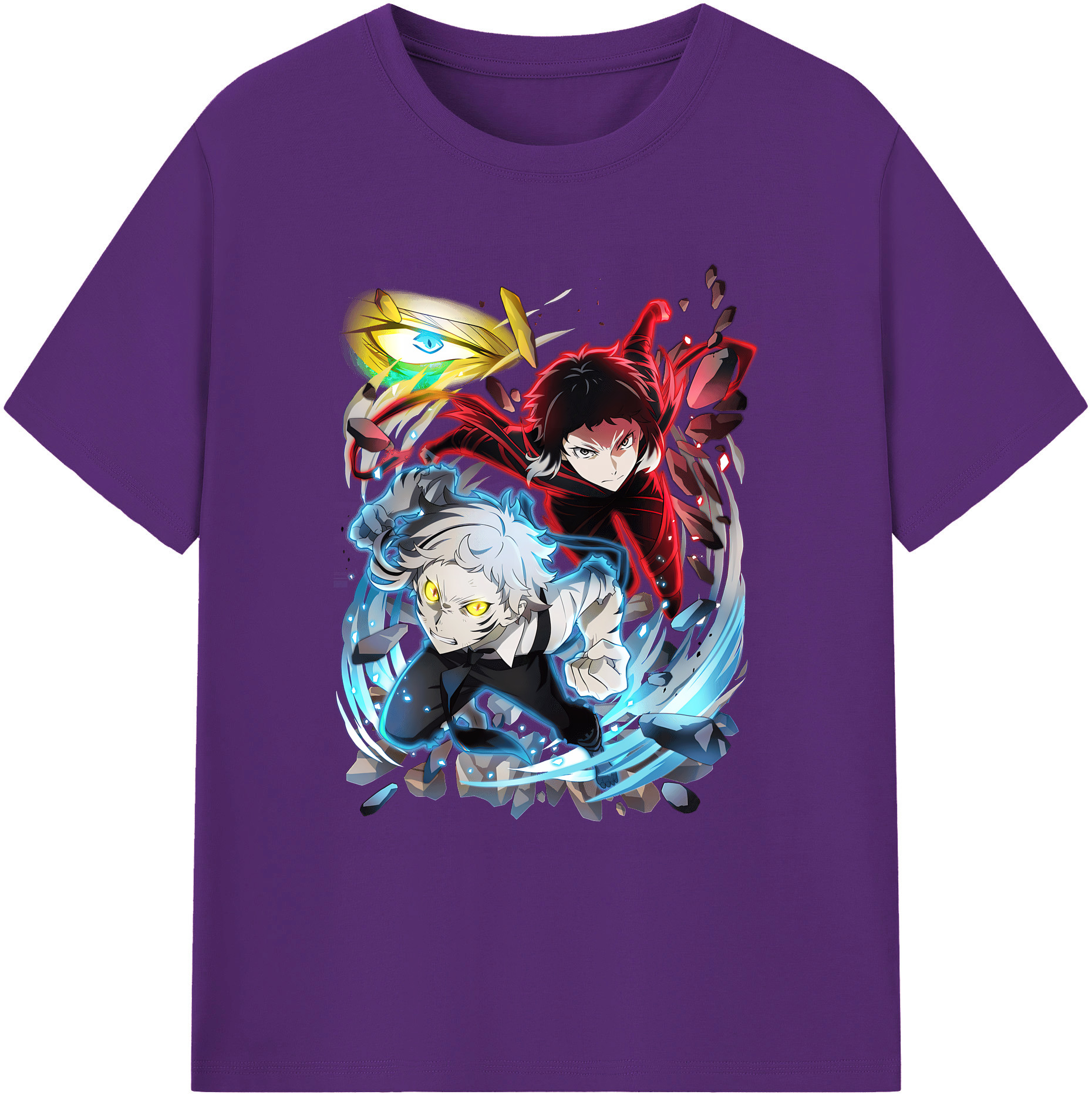 （画像用） 文豪ストレイドッグス Bungo Stray Dogs 綿100％ メンズ半袖Tシャツ｜肌触りやわらか＆通気性