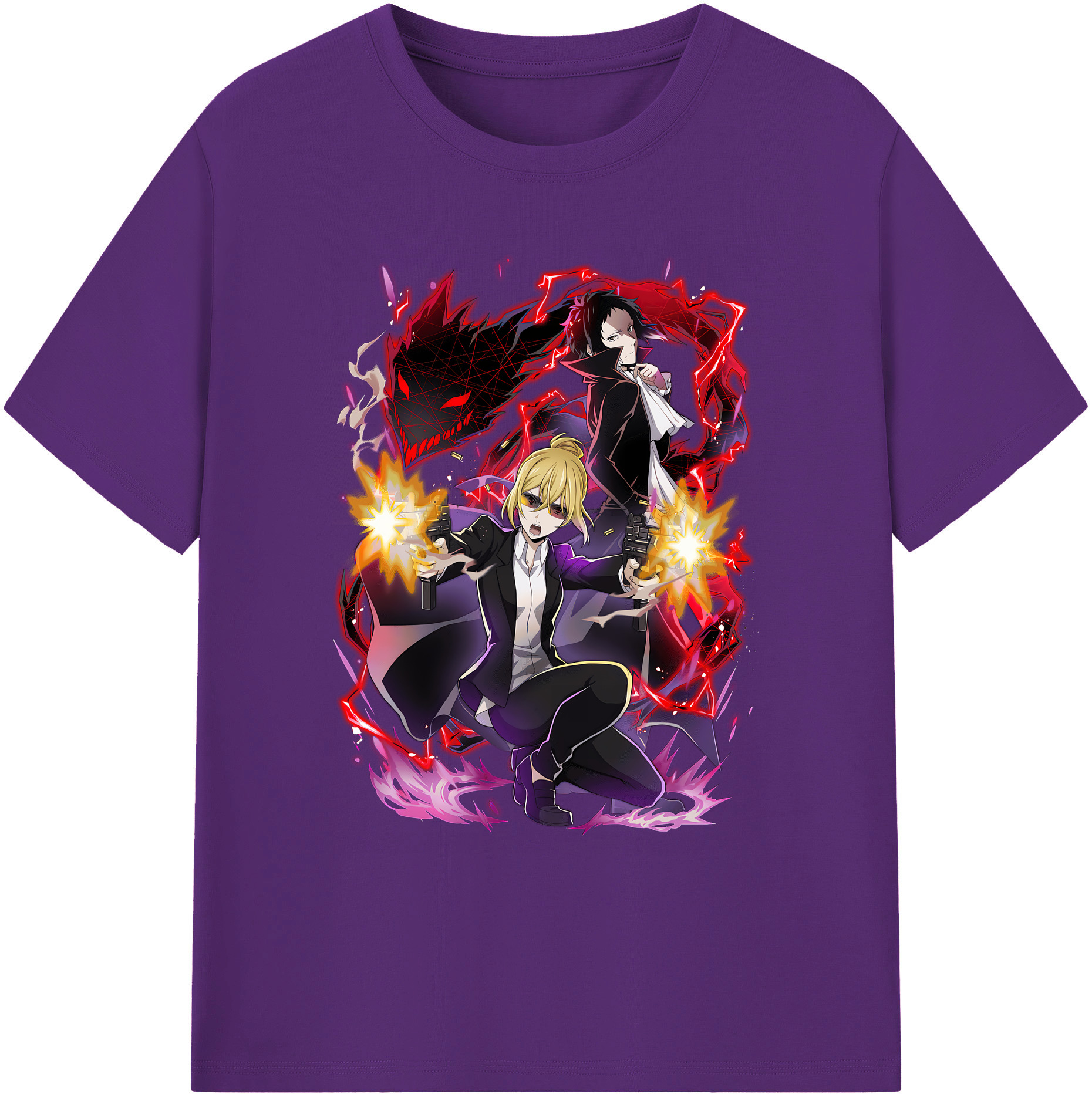 （画像用） 文豪ストレイドッグス Bungo Stray Dogs 綿100％ メンズ半袖Tシャツ｜肌触りやわらか＆通気性