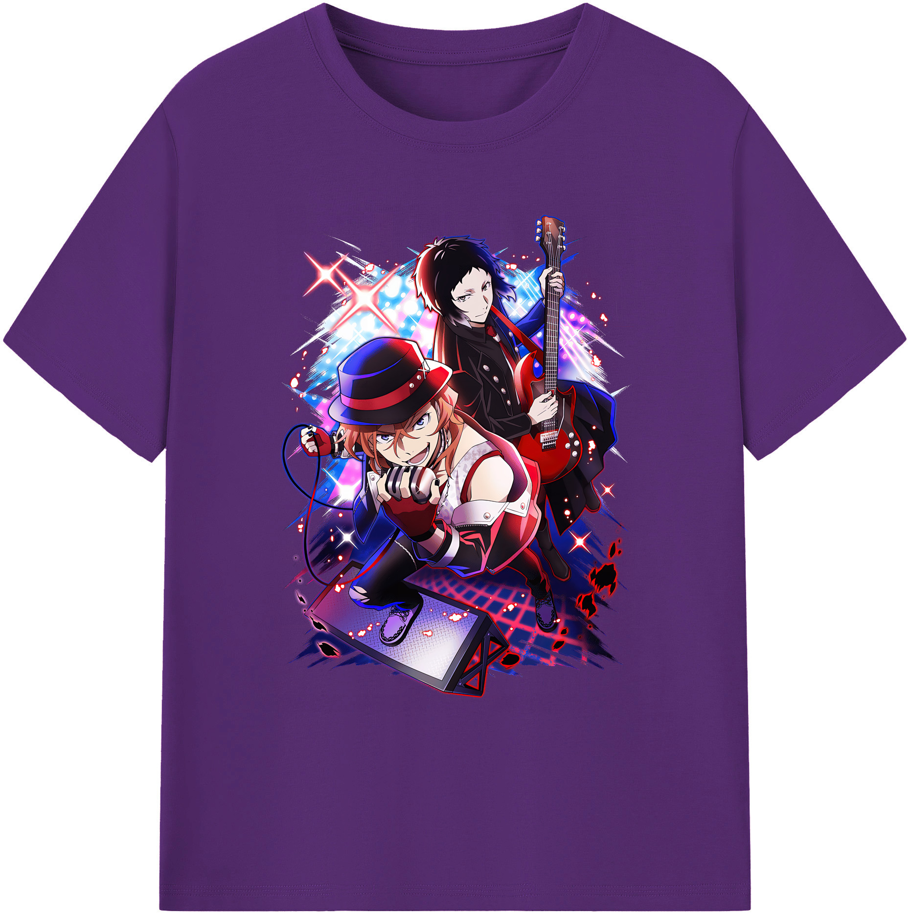 （画像用） 文豪ストレイドッグス Bungo Stray Dogs 綿100％ メンズ半袖Tシャツ｜肌触りやわらか＆通気性
