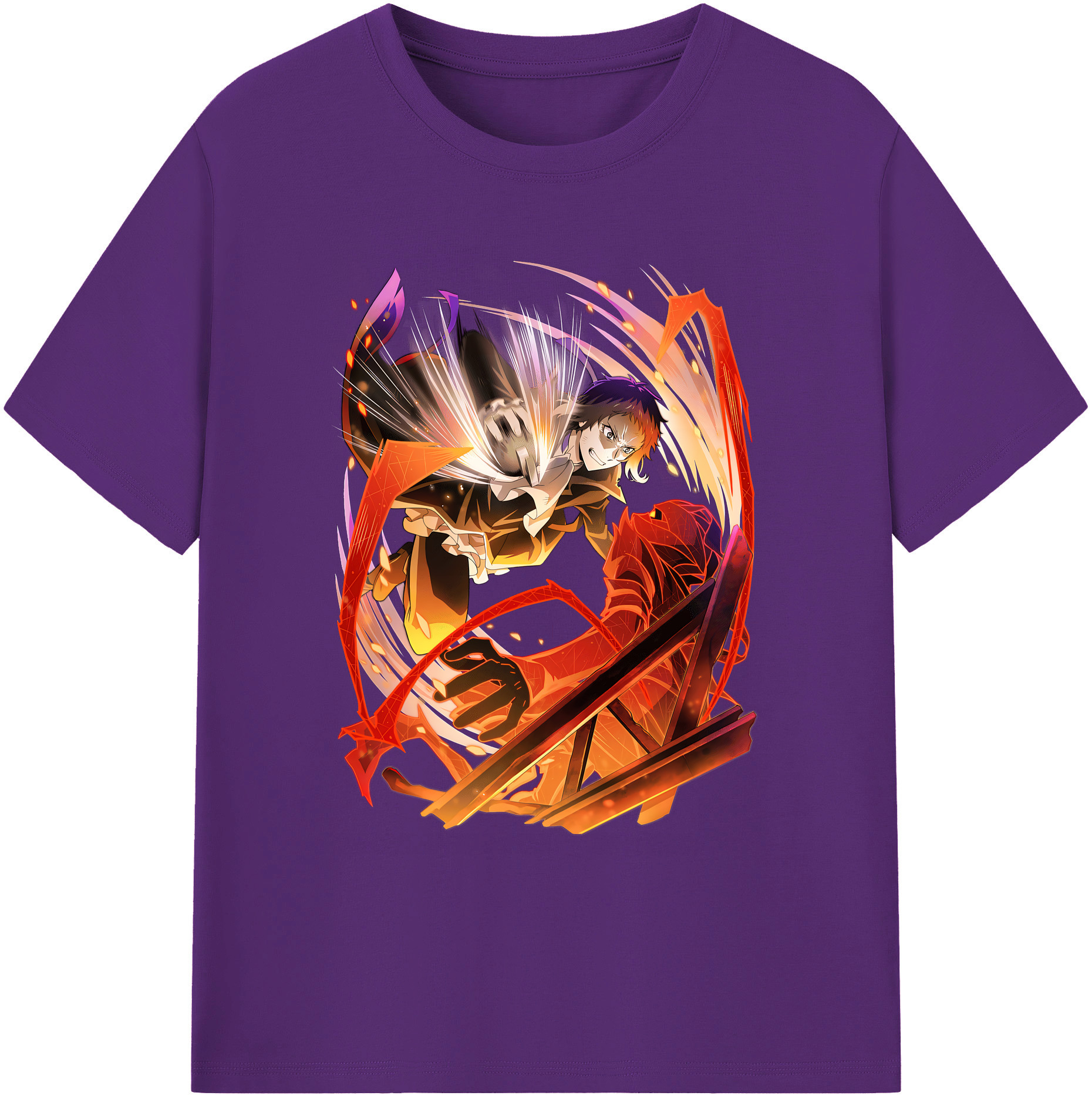 （画像用） 文豪ストレイドッグス Bungo Stray Dogs 綿100％ メンズ半袖Tシャツ｜肌触りやわらか＆通気性