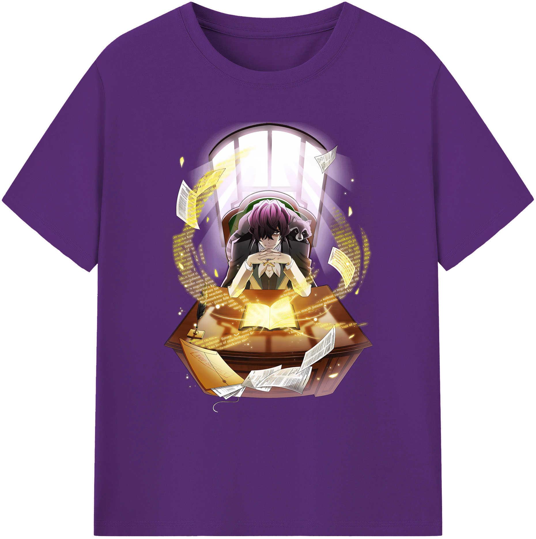 （画像用） 文豪ストレイドッグス Bungo Stray Dogs 綿100％ メンズ半袖Tシャツ｜肌触りやわらか＆通気性