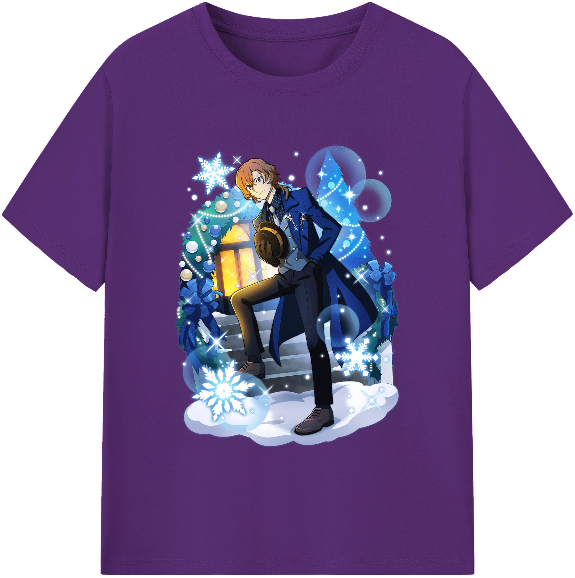 （画像用） 文豪ストレイドッグス Bungo Stray Dogs 綿100％ メンズ半袖Tシャツ｜肌触りやわらか＆通気性