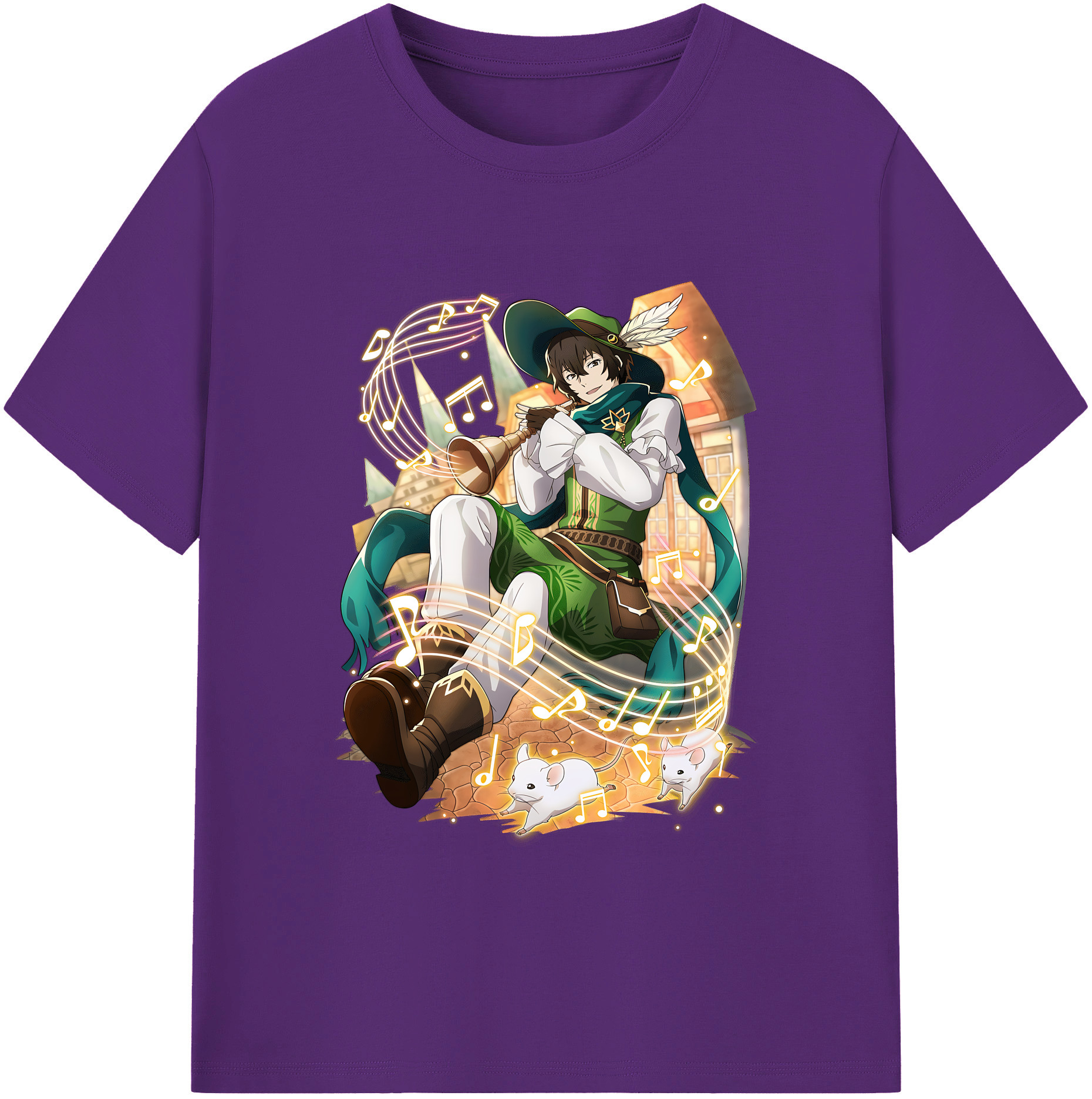 （画像用） 文豪ストレイドッグス Bungo Stray Dogs 綿100％ メンズ半袖Tシャツ｜肌触りやわらか＆通気性