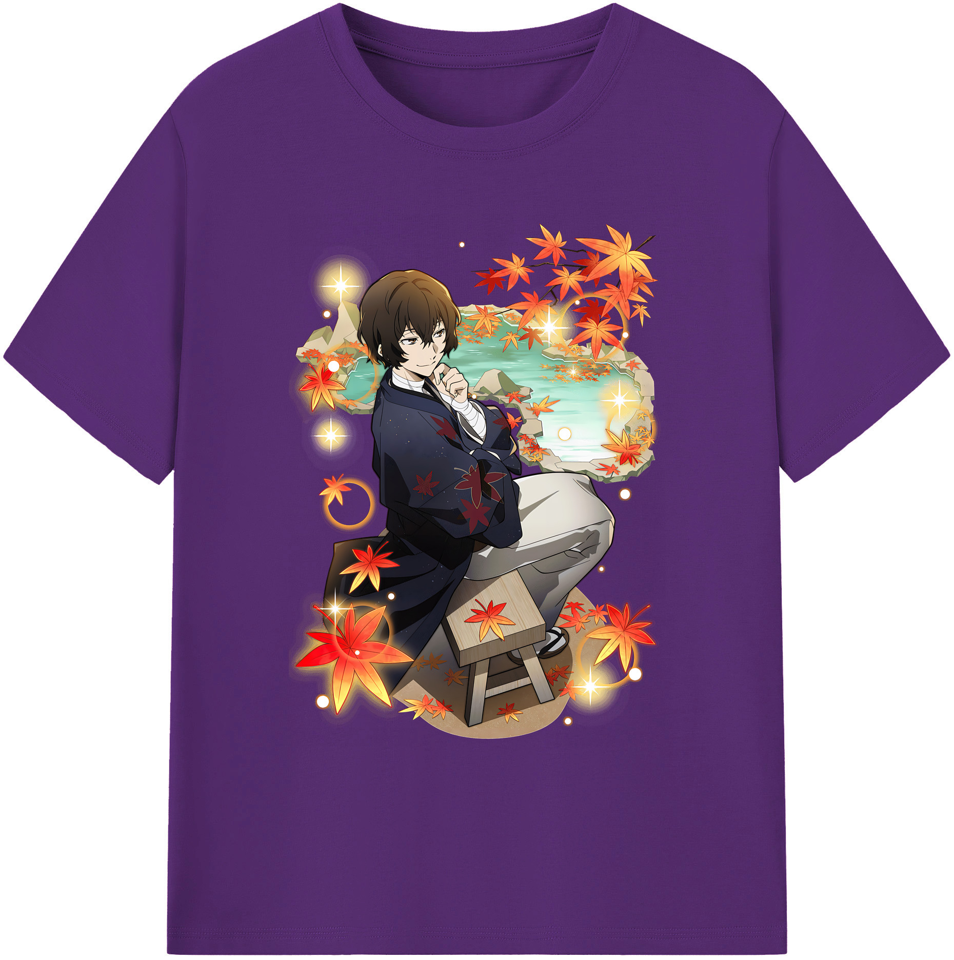 （画像用） 文豪ストレイドッグス Bungo Stray Dogs 綿100％ メンズ半袖Tシャツ｜肌触りやわらか＆通気性