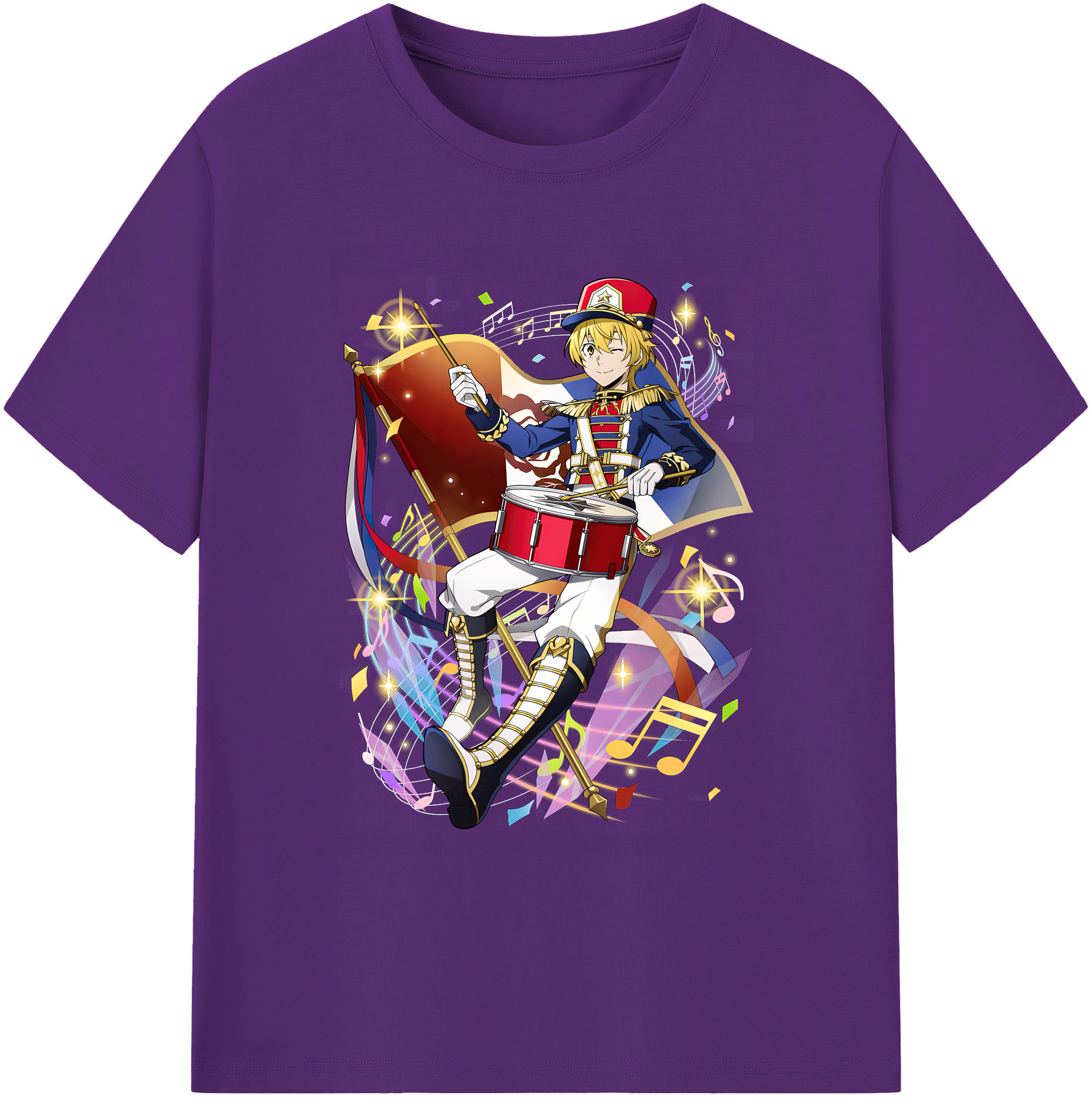 （画像用） 文豪ストレイドッグス Bungo Stray Dogs 綿100％ メンズ半袖Tシャツ｜肌触りやわらか＆通気性