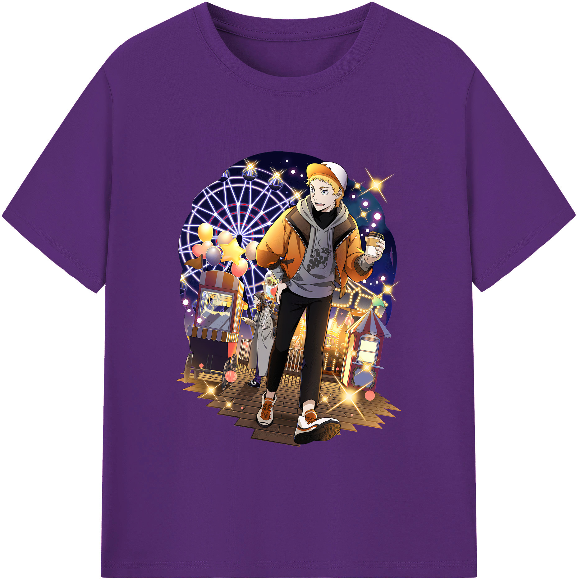 （画像用） 文豪ストレイドッグス Bungo Stray Dogs 綿100％ メンズ半袖Tシャツ｜肌触りやわらか＆通気性