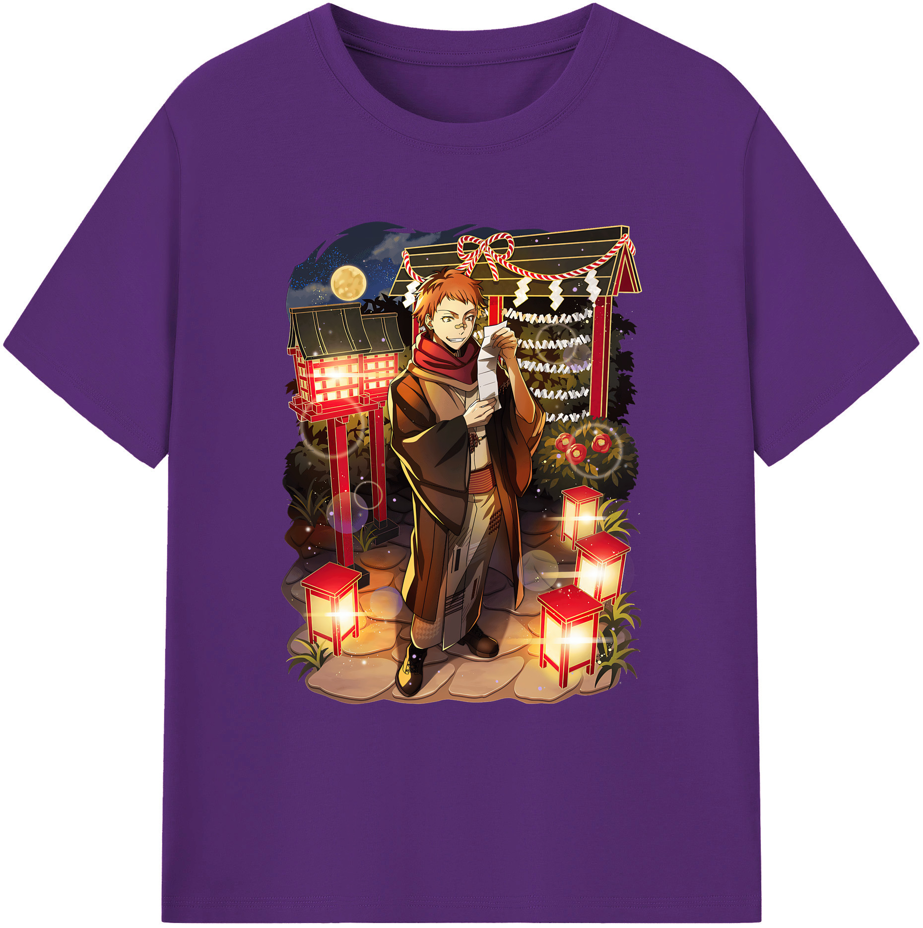 （画像用） 文豪ストレイドッグス Bungo Stray Dogs 綿100％ メンズ半袖Tシャツ｜肌触りやわらか＆通気性