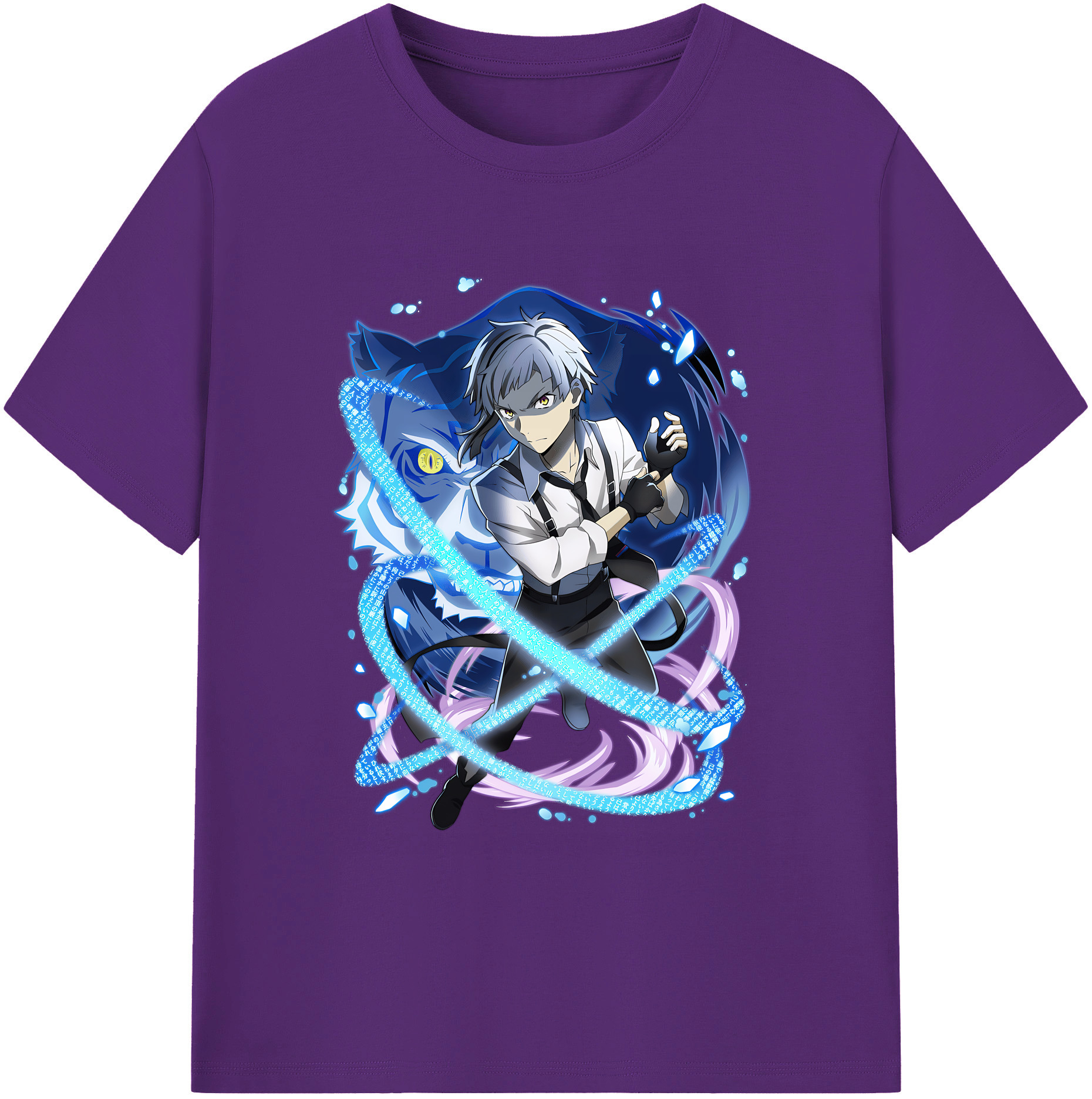 （画像用） 文豪ストレイドッグス Bungo Stray Dogs 綿100％ メンズ半袖Tシャツ｜肌触りやわらか＆通気性