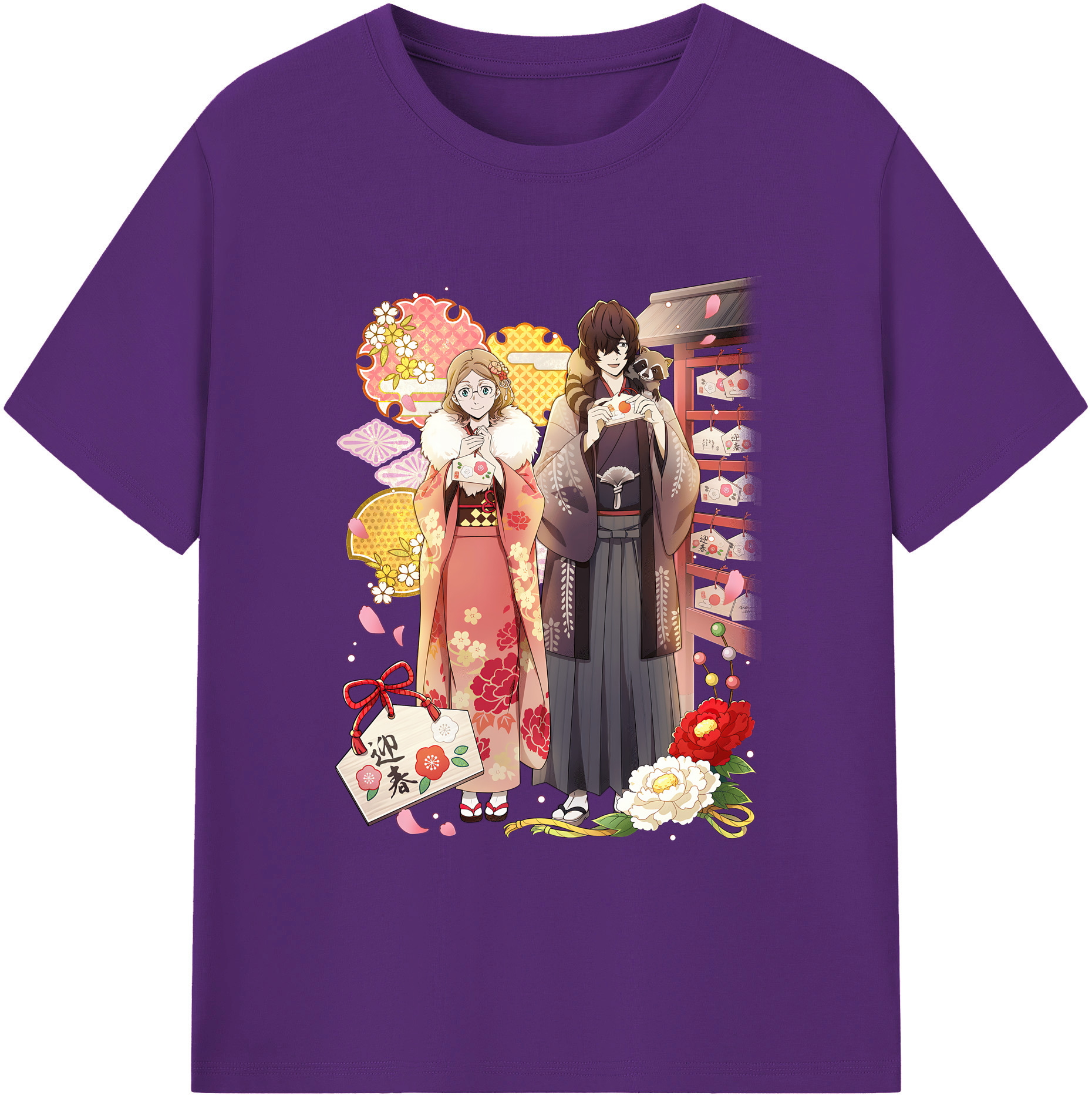 （画像用） 文豪ストレイドッグス Bungo Stray Dogs 綿100％ メンズ半袖Tシャツ｜肌触りやわらか＆通気性