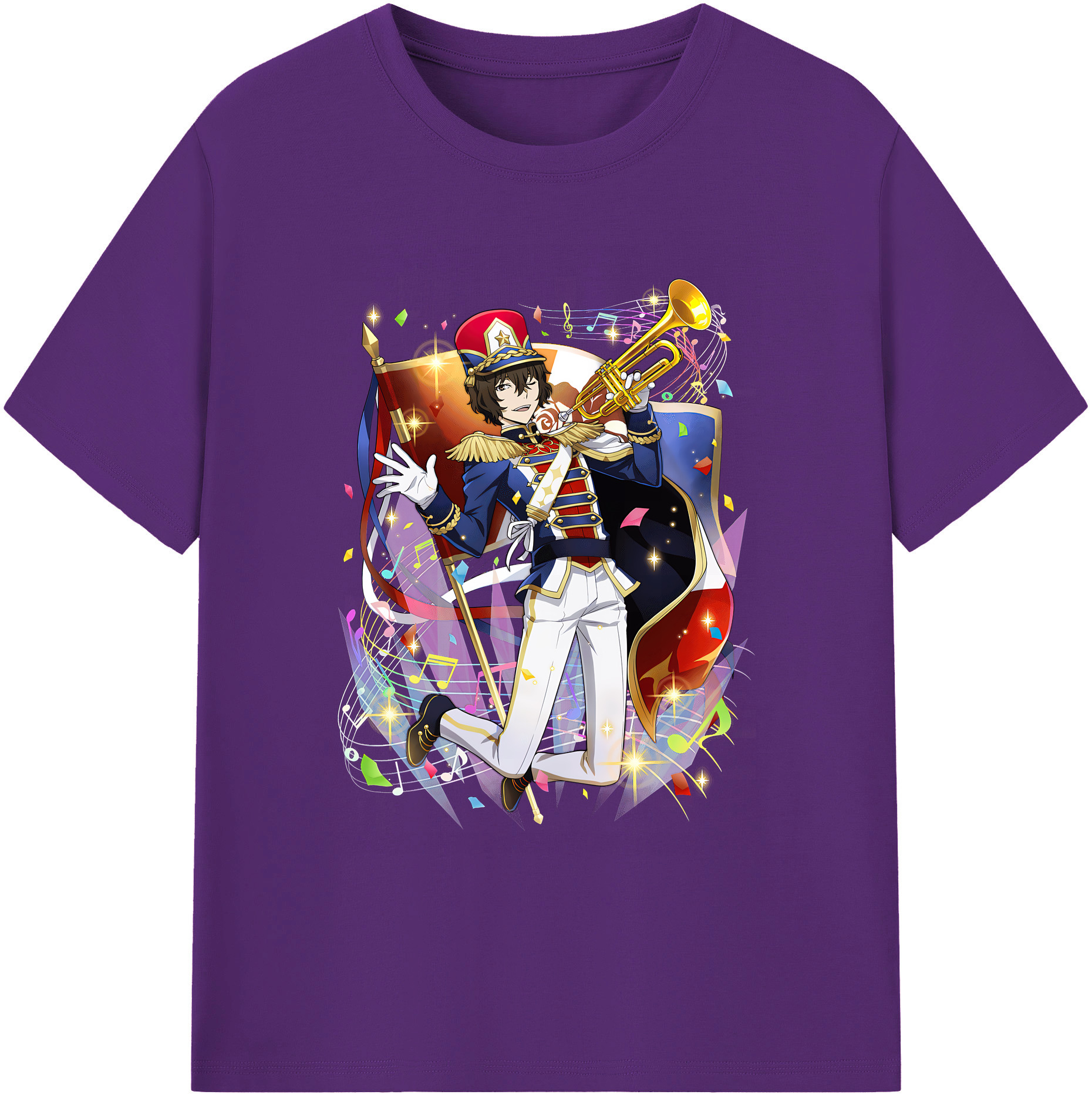 （画像用） 文豪ストレイドッグス Bungo Stray Dogs 綿100％ メンズ半袖Tシャツ｜肌触りやわらか＆通気性