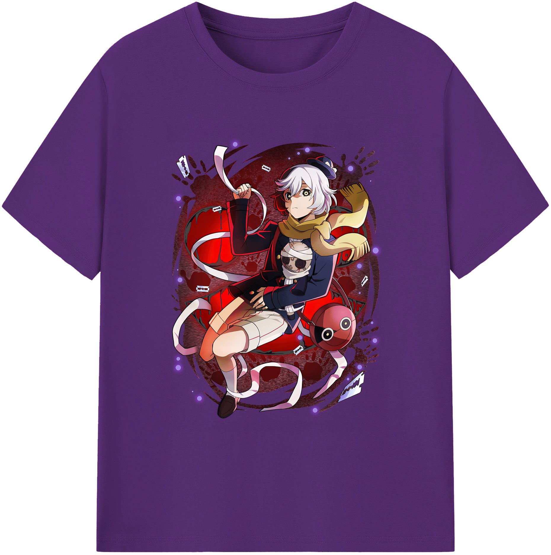（画像用） 文豪ストレイドッグス Bungo Stray Dogs 綿100％ メンズ半袖Tシャツ｜肌触りやわらか＆通気性