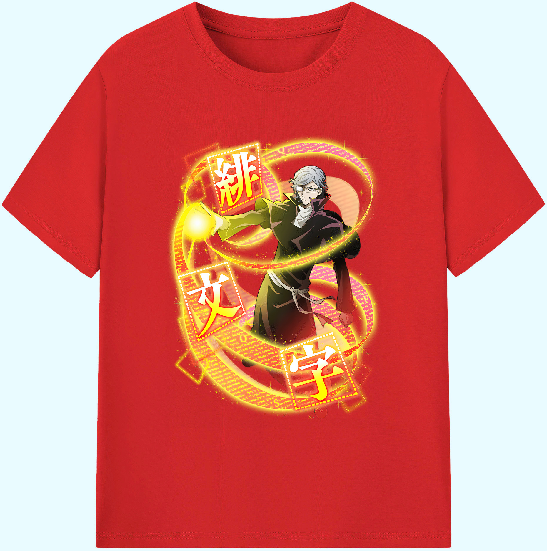 （画像用） 文豪ストレイドッグス Bungo Stray Dogs 綿100％ メンズ半袖Tシャツ｜肌触りやわらか＆通気性