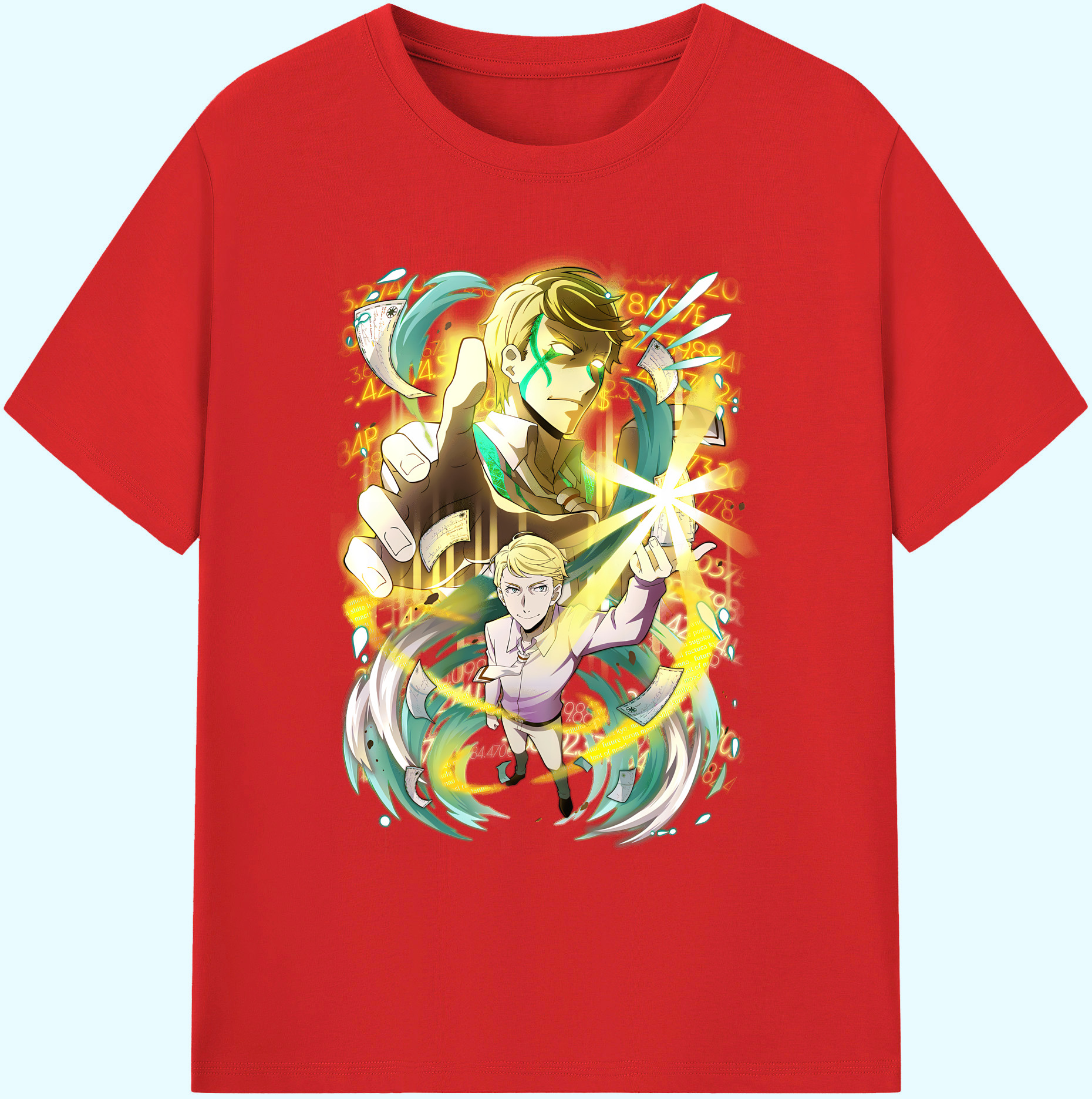 （画像用） 文豪ストレイドッグス Bungo Stray Dogs 綿100％ メンズ半袖Tシャツ｜肌触りやわらか＆通気性