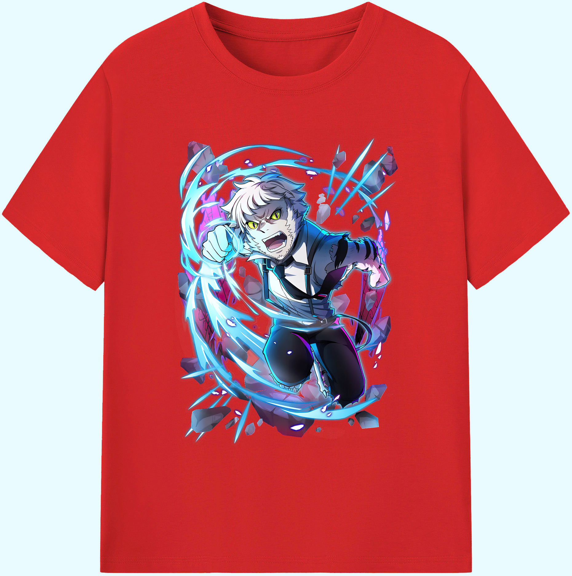 （画像用） 文豪ストレイドッグス Bungo Stray Dogs 綿100％ メンズ半袖Tシャツ｜肌触りやわらか＆通気性