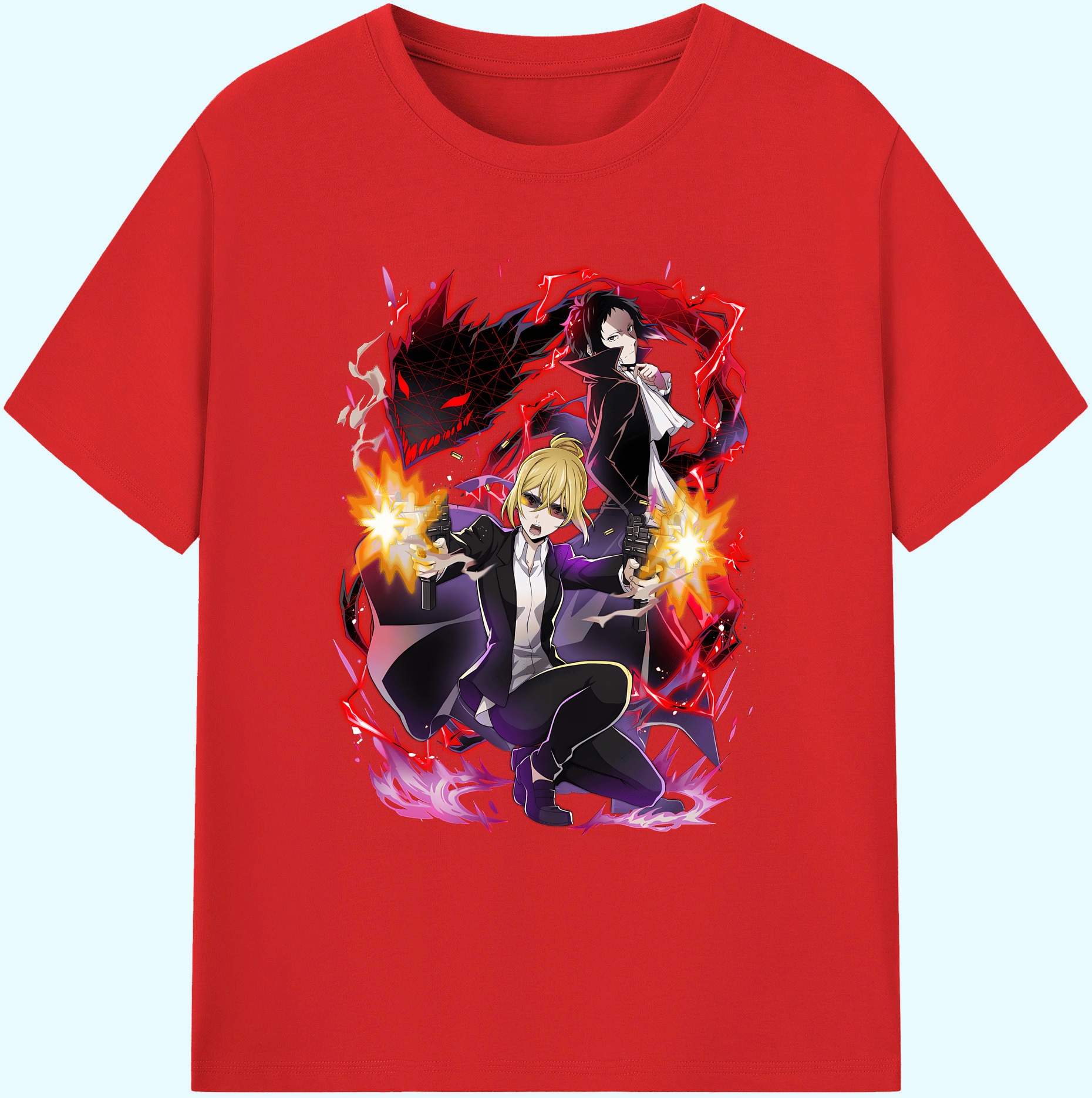 （画像用） 文豪ストレイドッグス Bungo Stray Dogs 綿100％ メンズ半袖Tシャツ｜肌触りやわらか＆通気性
