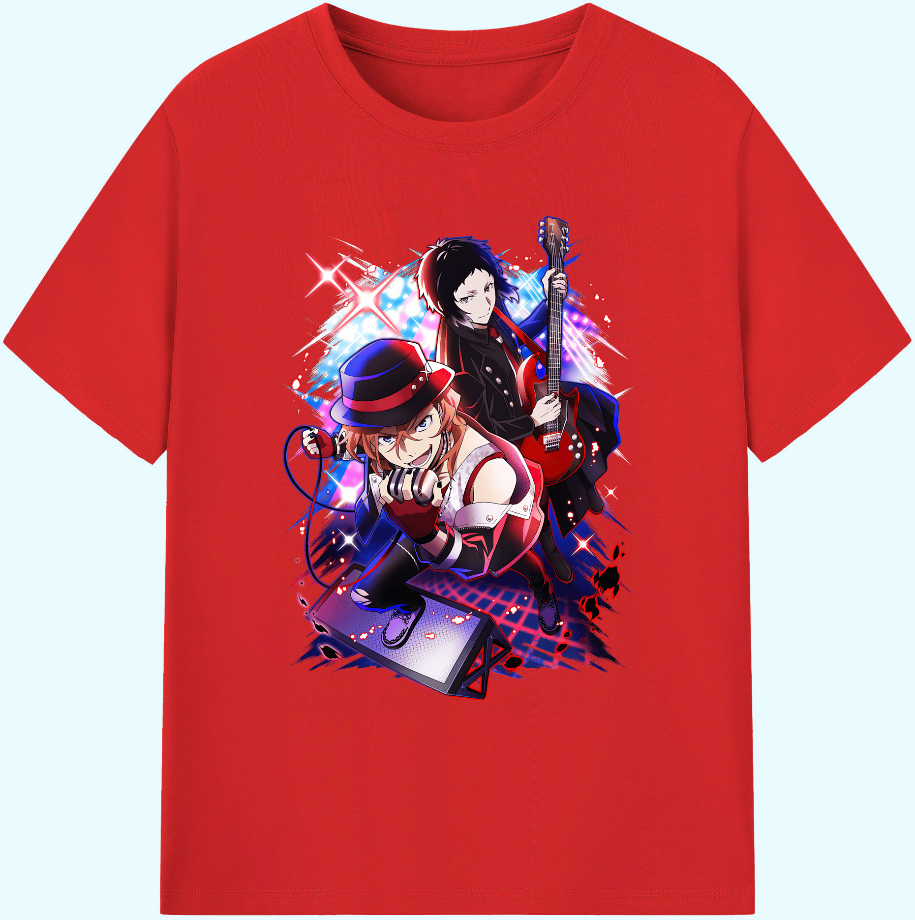 （画像用） 文豪ストレイドッグス Bungo Stray Dogs 綿100％ メンズ半袖Tシャツ｜肌触りやわらか＆通気性