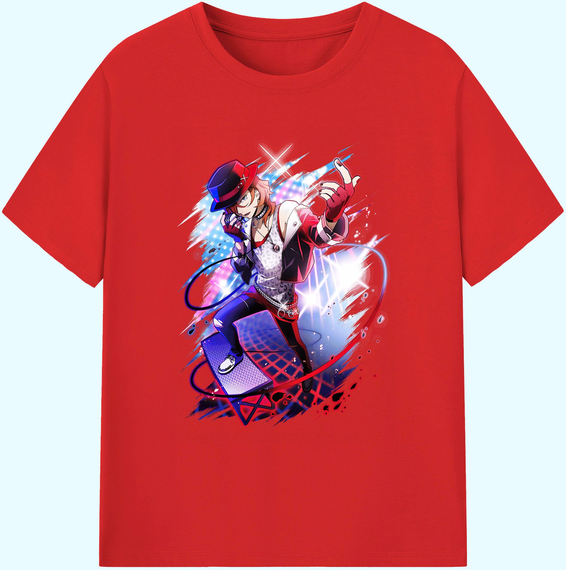 （画像用） 文豪ストレイドッグス Bungo Stray Dogs 綿100％ メンズ半袖Tシャツ｜肌触りやわらか＆通気性