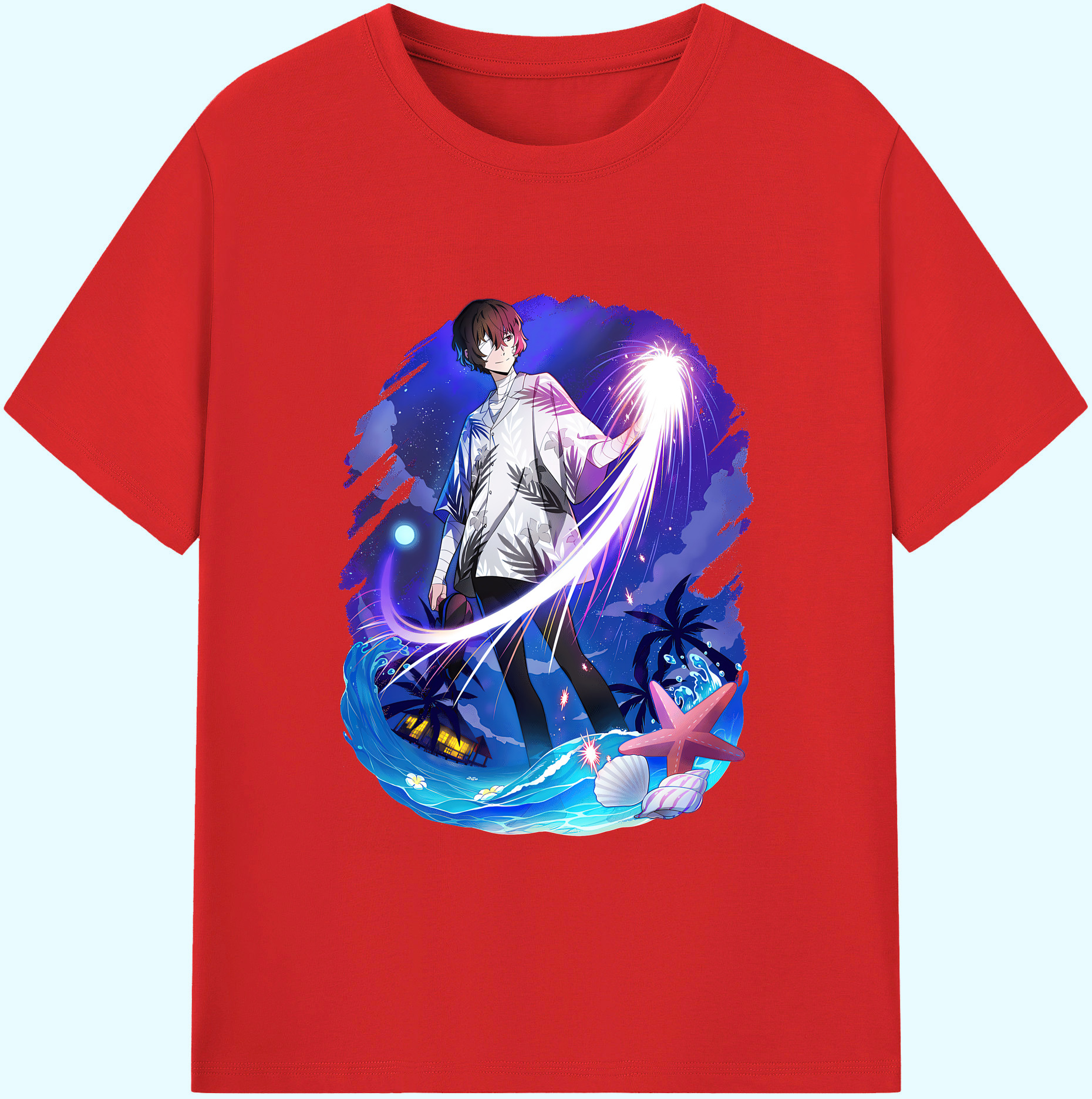 （画像用） 文豪ストレイドッグス Bungo Stray Dogs 綿100％ メンズ半袖Tシャツ｜肌触りやわらか＆通気性