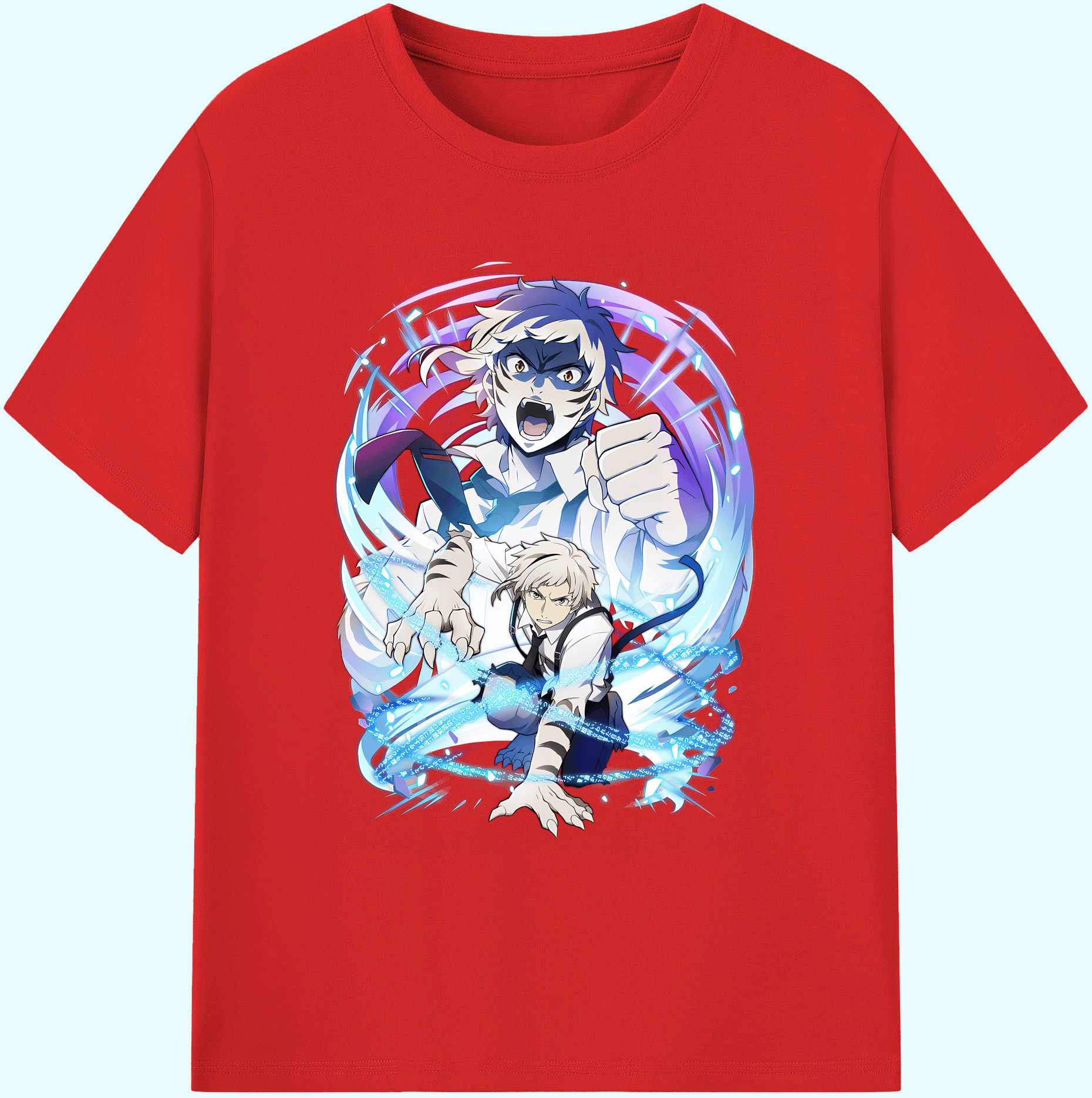 （画像用） 文豪ストレイドッグス Bungo Stray Dogs 綿100％ メンズ半袖Tシャツ｜肌触りやわらか＆通気性