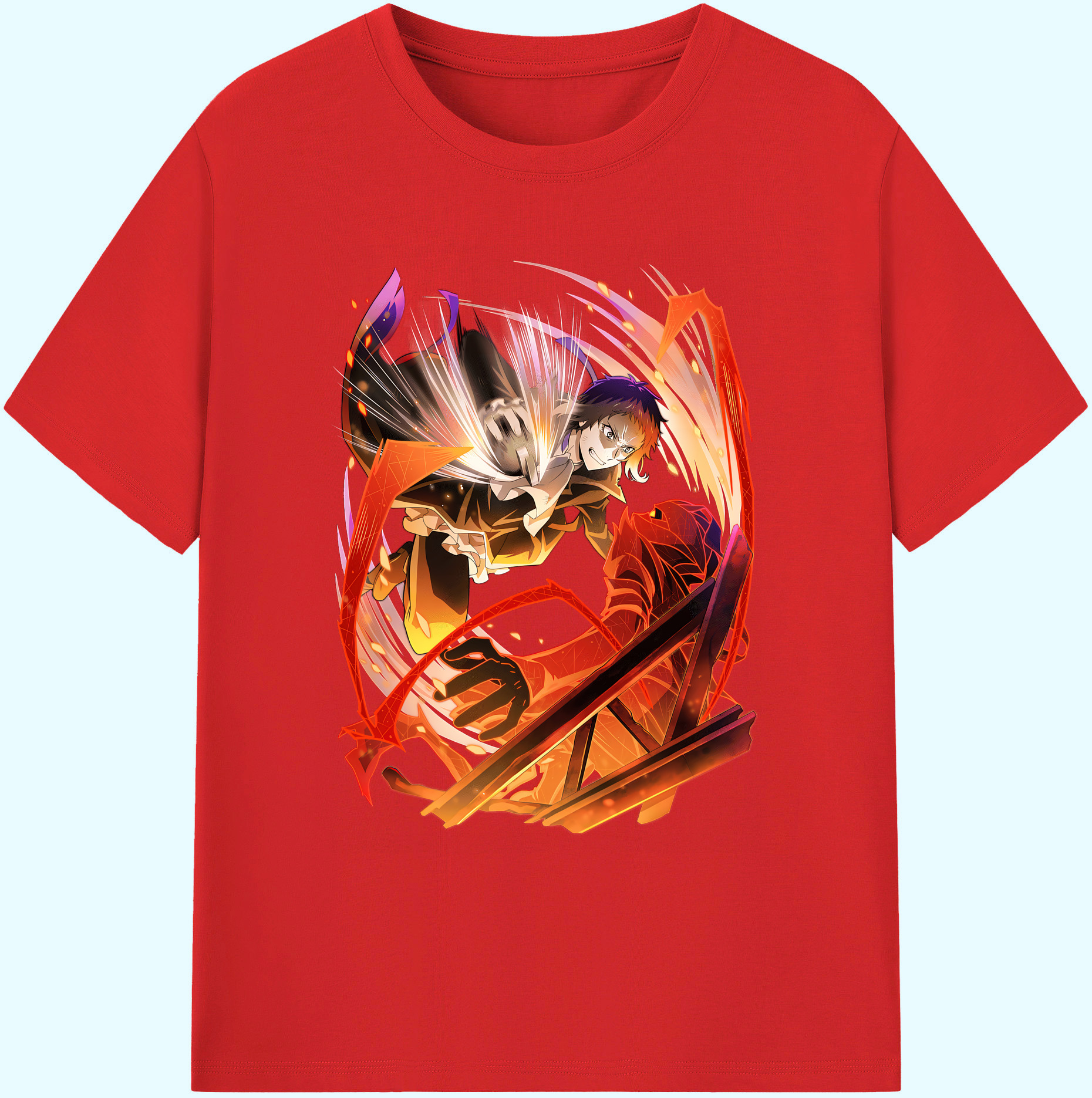 （画像用） 文豪ストレイドッグス Bungo Stray Dogs 綿100％ メンズ半袖Tシャツ｜肌触りやわらか＆通気性