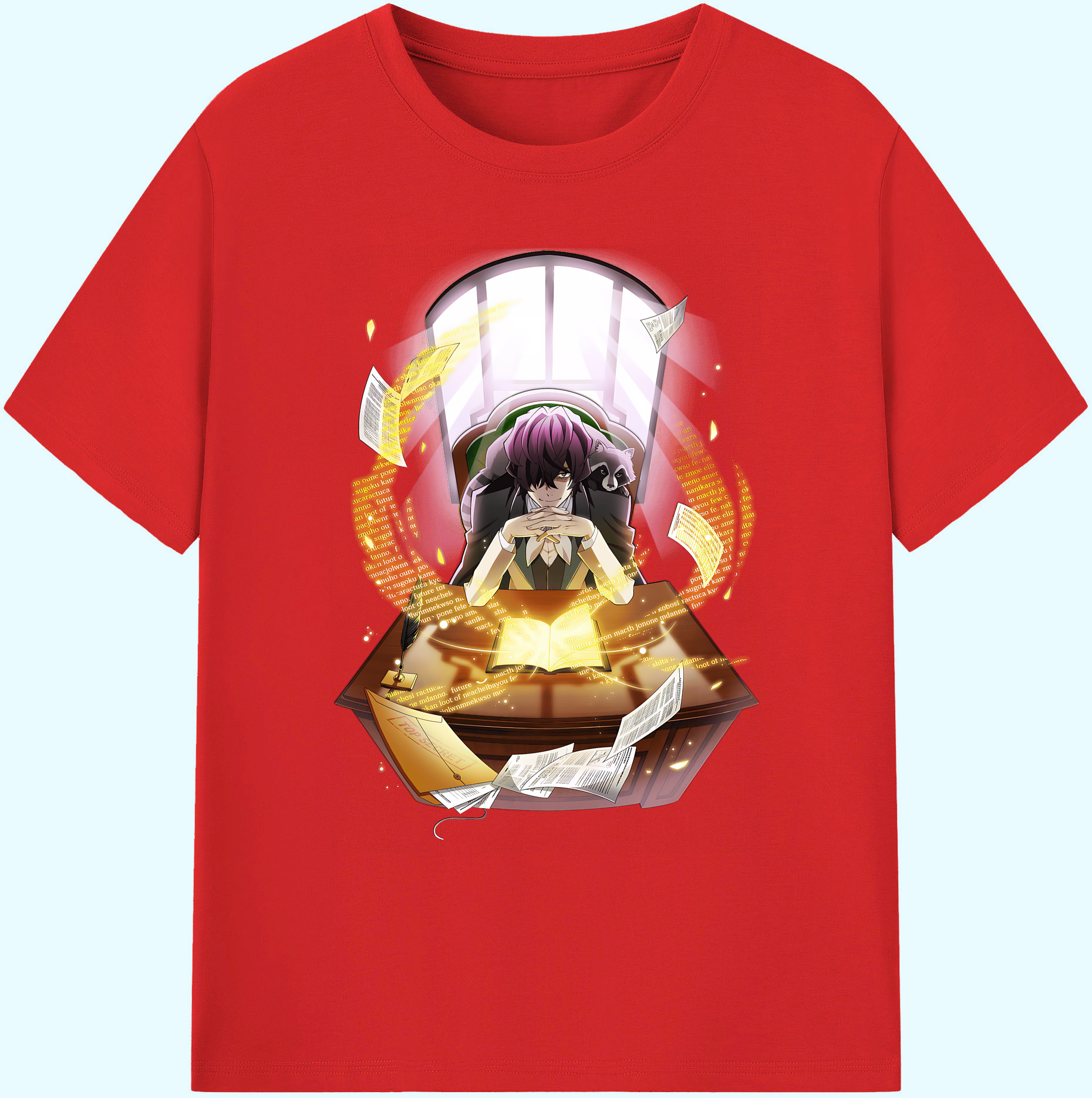 （画像用） 文豪ストレイドッグス Bungo Stray Dogs 綿100％ メンズ半袖Tシャツ｜肌触りやわらか＆通気性