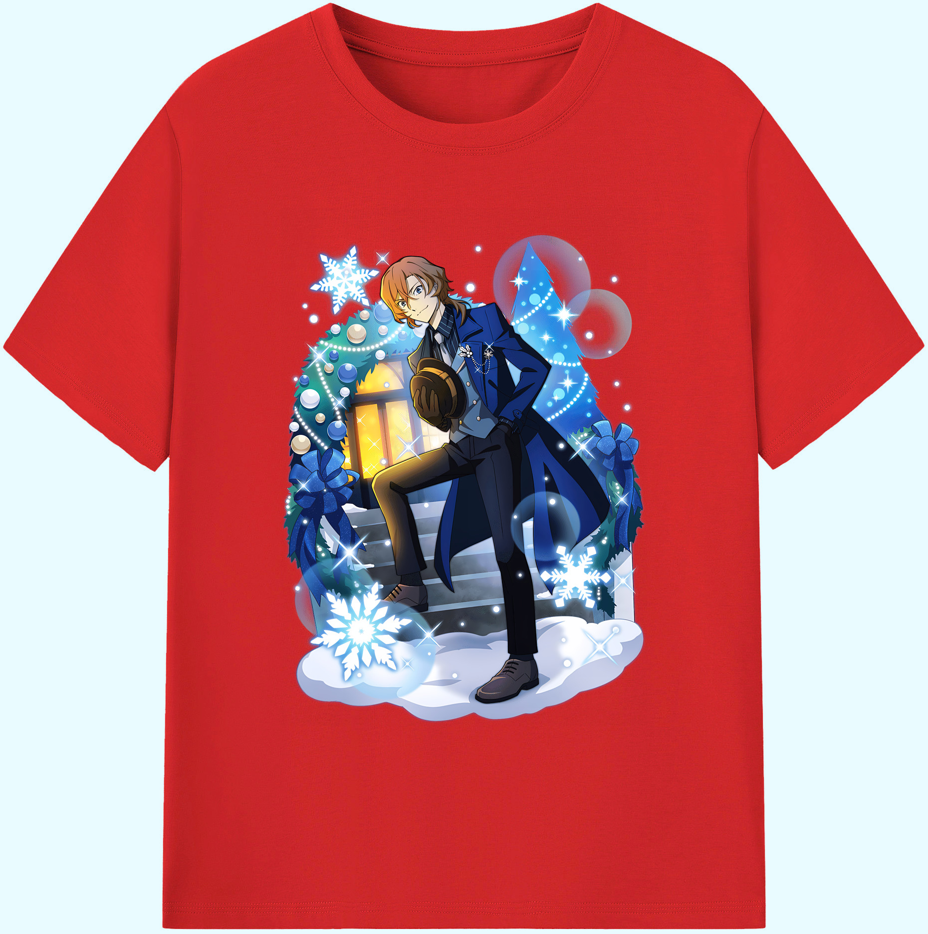 （画像用） 文豪ストレイドッグス Bungo Stray Dogs 綿100％ メンズ半袖Tシャツ｜肌触りやわらか＆通気性
