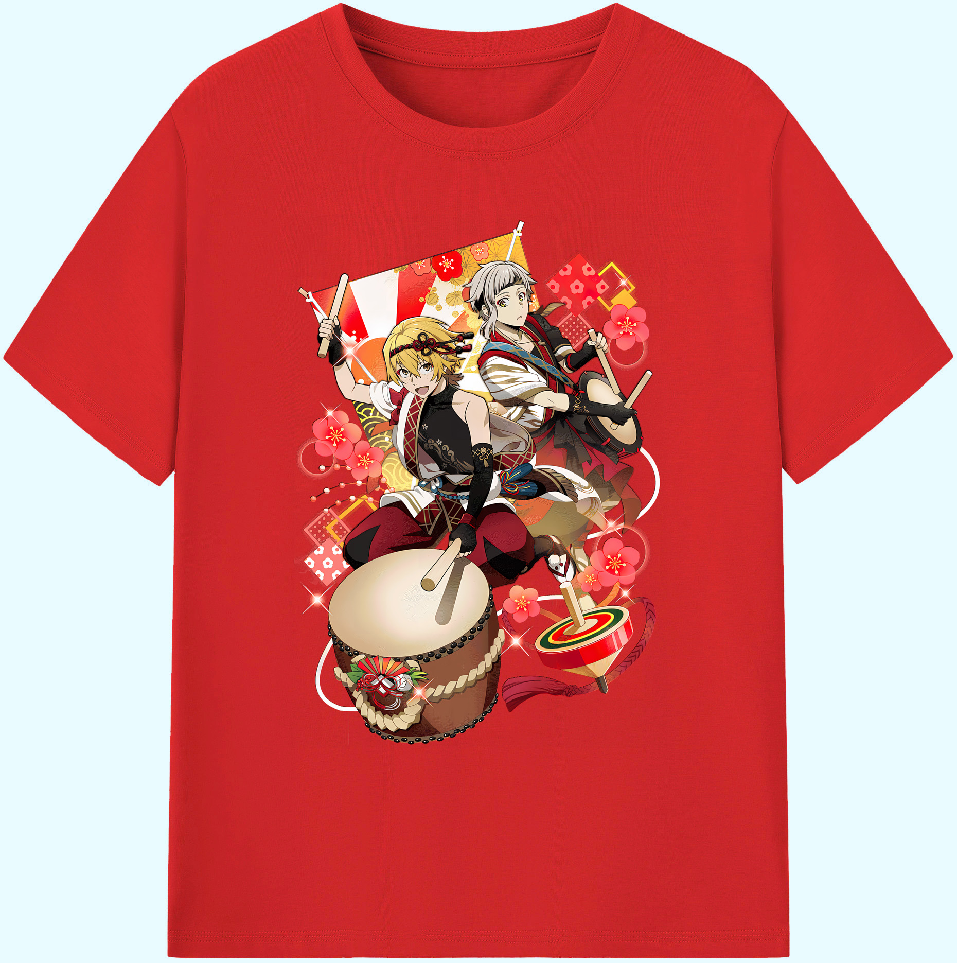 （画像用） 文豪ストレイドッグス Bungo Stray Dogs 綿100％ メンズ半袖Tシャツ｜肌触りやわらか＆通気性