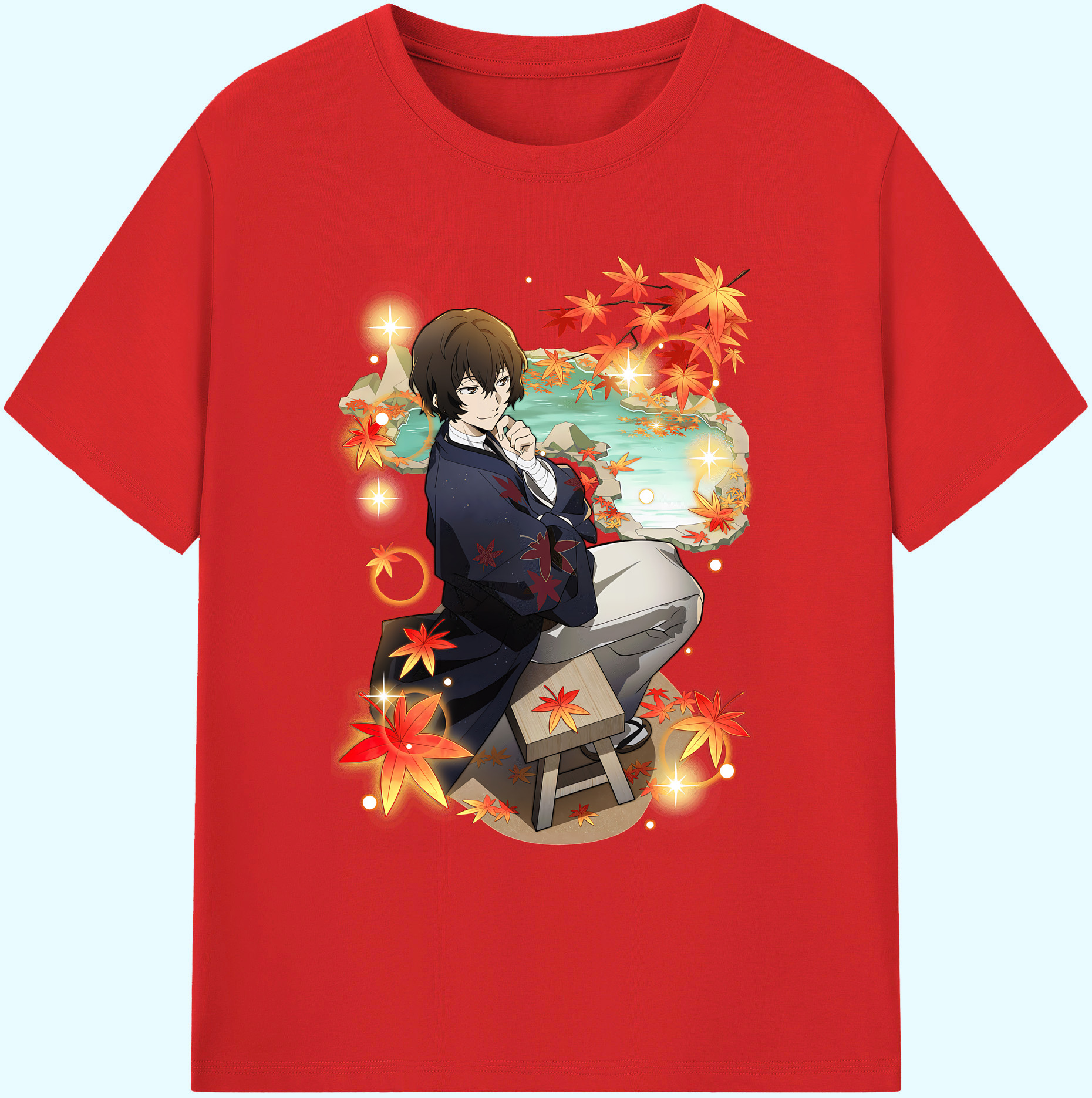 （画像用） 文豪ストレイドッグス Bungo Stray Dogs 綿100％ メンズ半袖Tシャツ｜肌触りやわらか＆通気性