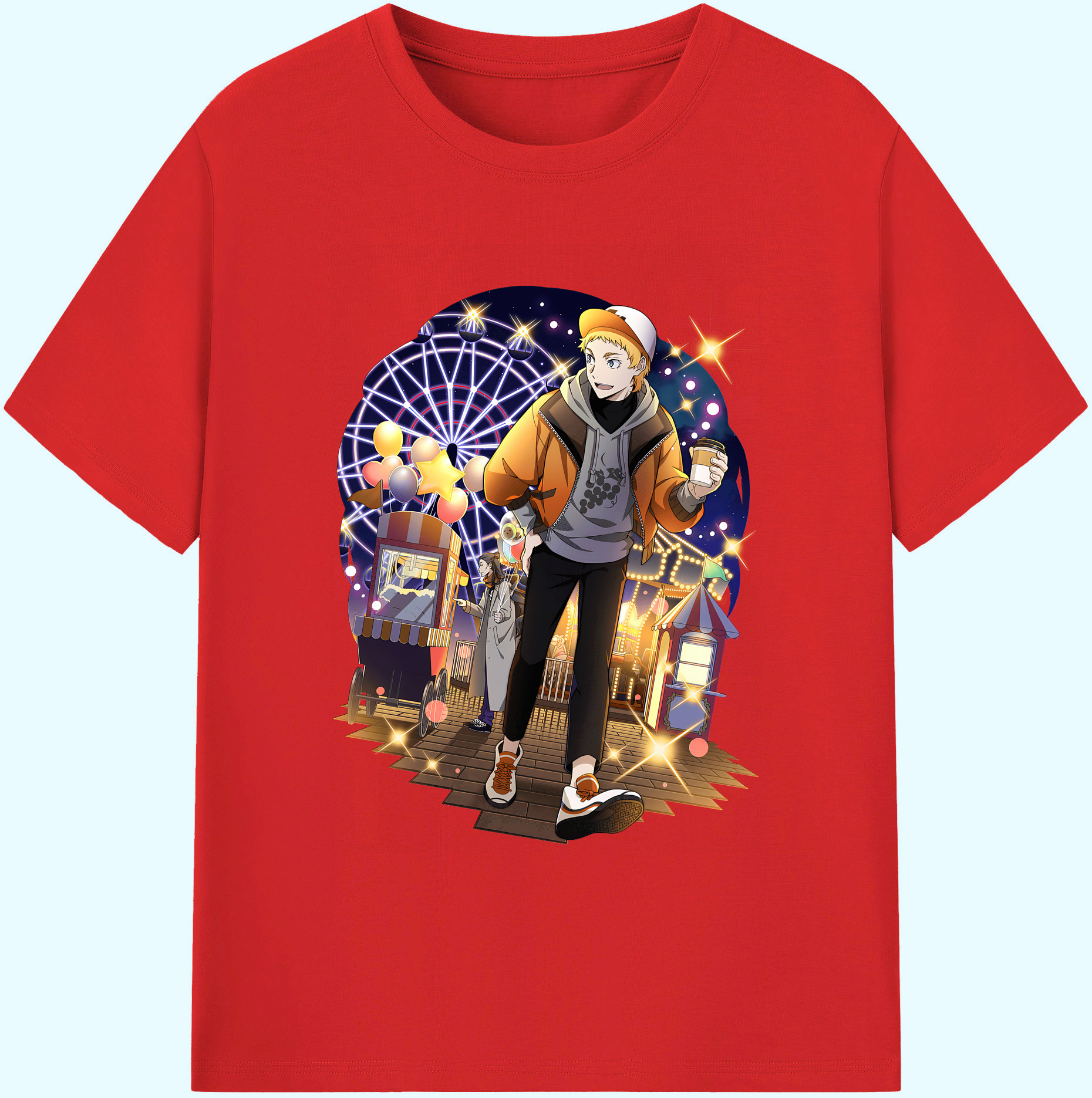 （画像用） 文豪ストレイドッグス Bungo Stray Dogs 綿100％ メンズ半袖Tシャツ｜肌触りやわらか＆通気性