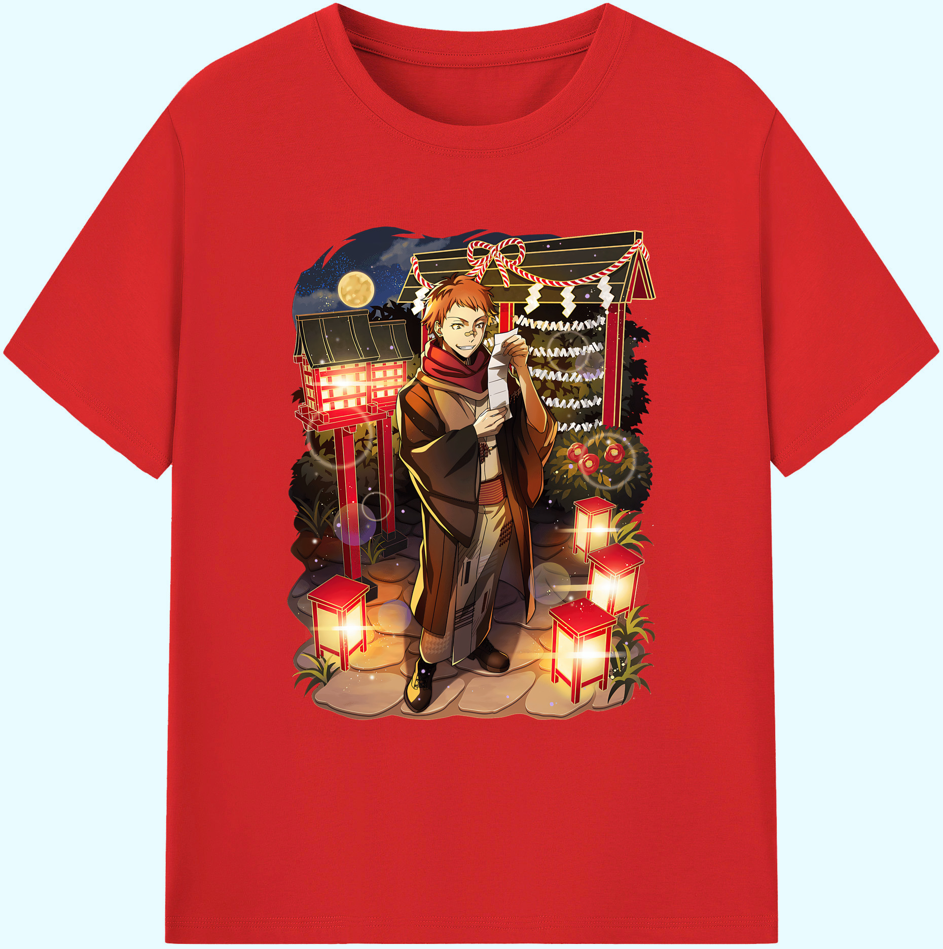 （画像用） 文豪ストレイドッグス Bungo Stray Dogs 綿100％ メンズ半袖Tシャツ｜肌触りやわらか＆通気性