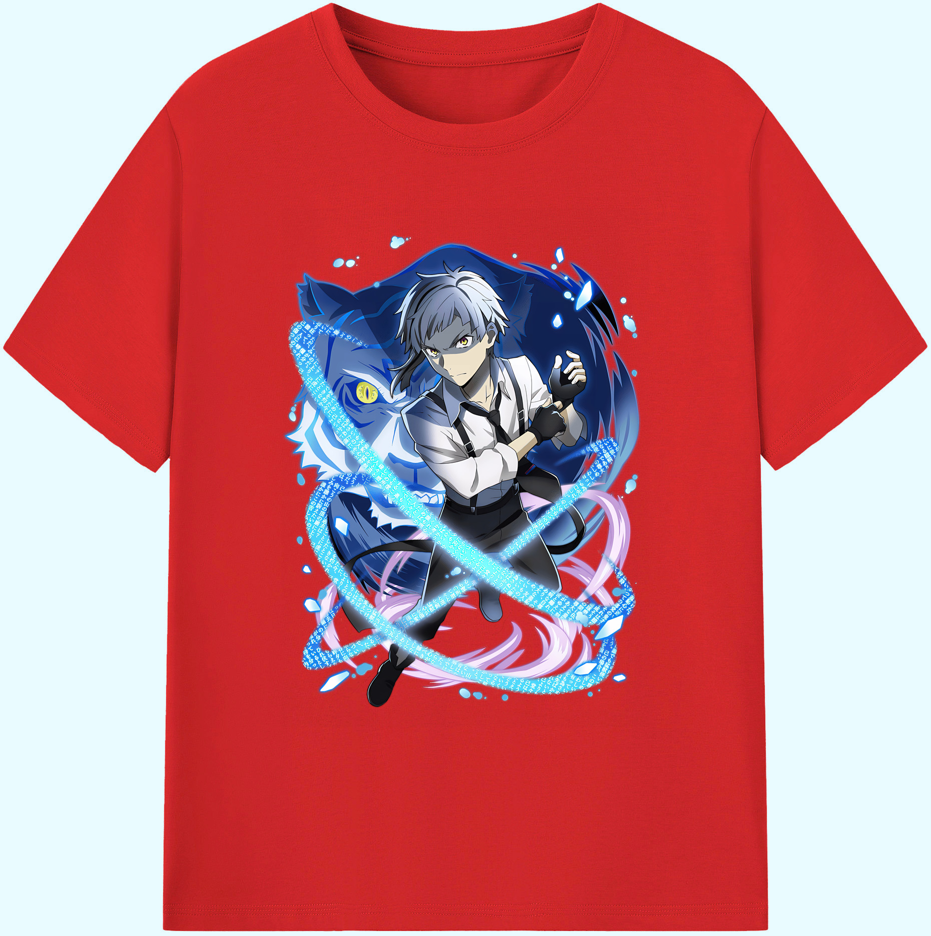 （画像用） 文豪ストレイドッグス Bungo Stray Dogs 綿100％ メンズ半袖Tシャツ｜肌触りやわらか＆通気性