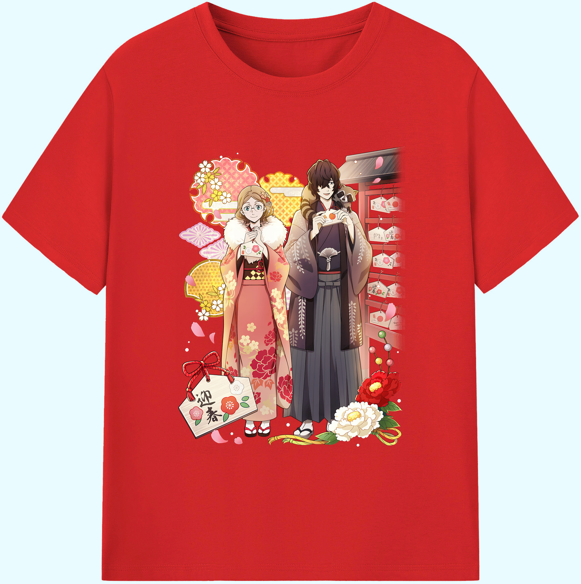 （画像用） 文豪ストレイドッグス Bungo Stray Dogs 綿100％ メンズ半袖Tシャツ｜肌触りやわらか＆通気性