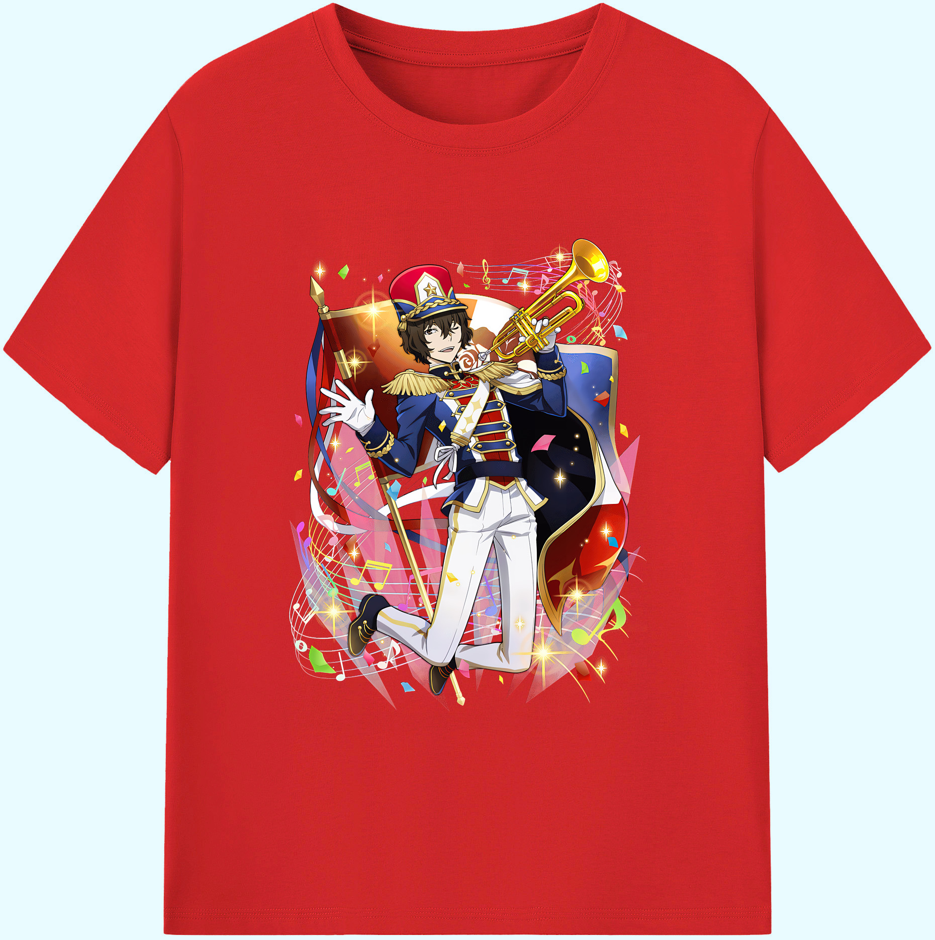 （画像用） 文豪ストレイドッグス Bungo Stray Dogs 綿100％ メンズ半袖Tシャツ｜肌触りやわらか＆通気性