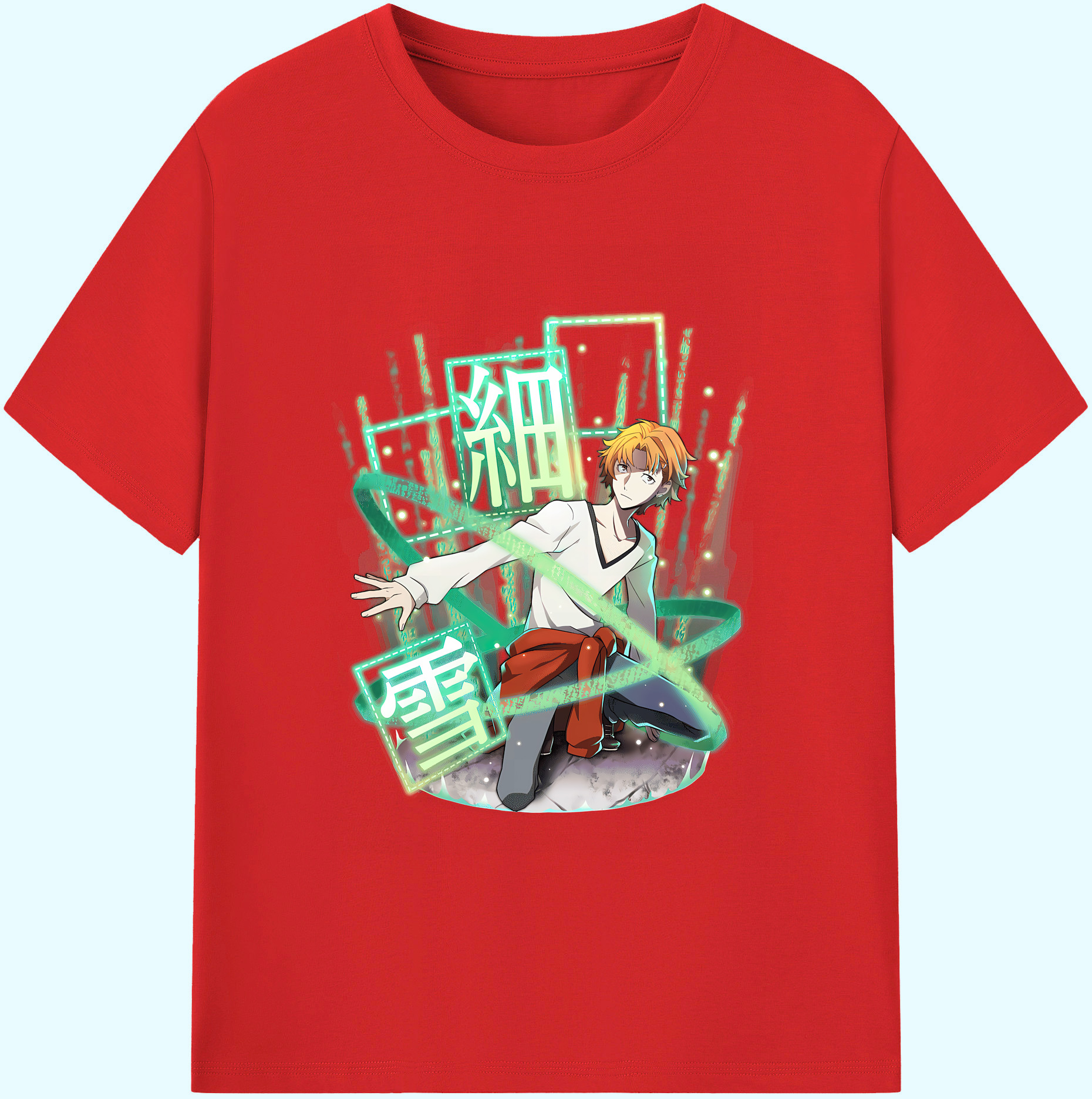 （画像用） 文豪ストレイドッグス Bungo Stray Dogs 綿100％ メンズ半袖Tシャツ｜肌触りやわらか＆通気性