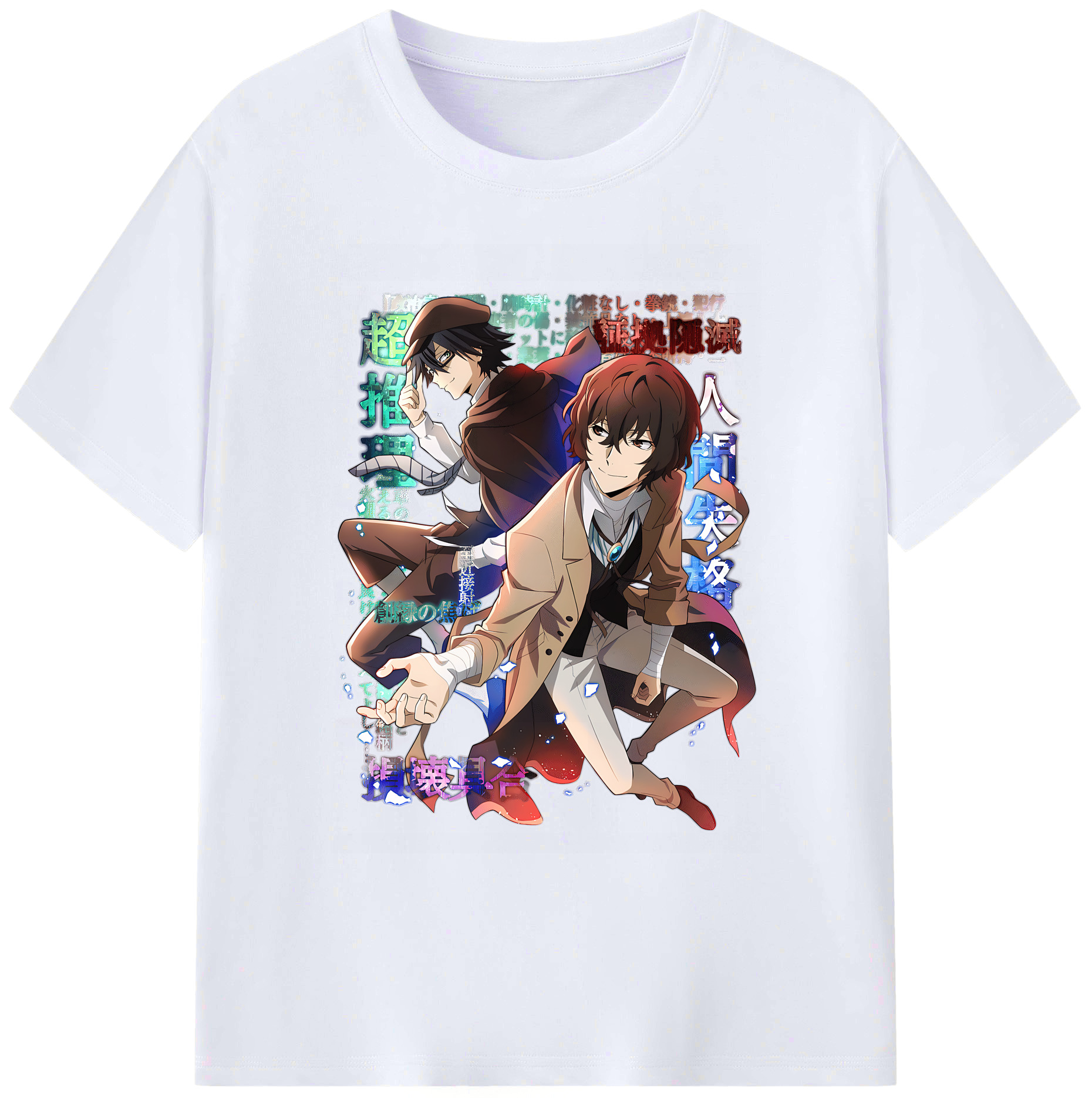 （画像用） 文豪ストレイドッグス Bungo Stray Dogs 綿100％ メンズ半袖Tシャツ｜肌触りやわらか＆通気性