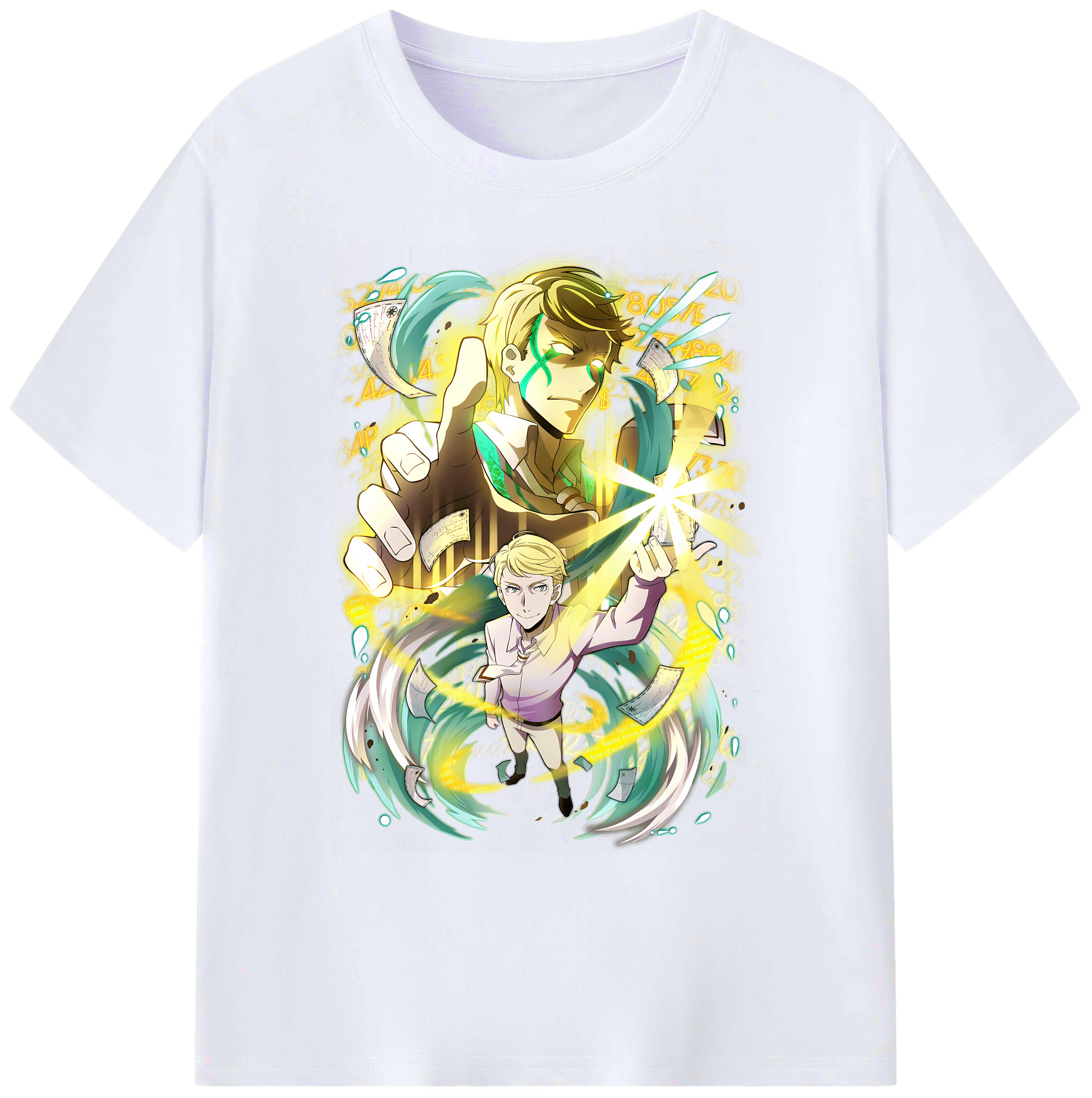（画像用） 文豪ストレイドッグス Bungo Stray Dogs 綿100％ メンズ半袖Tシャツ｜肌触りやわらか＆通気性