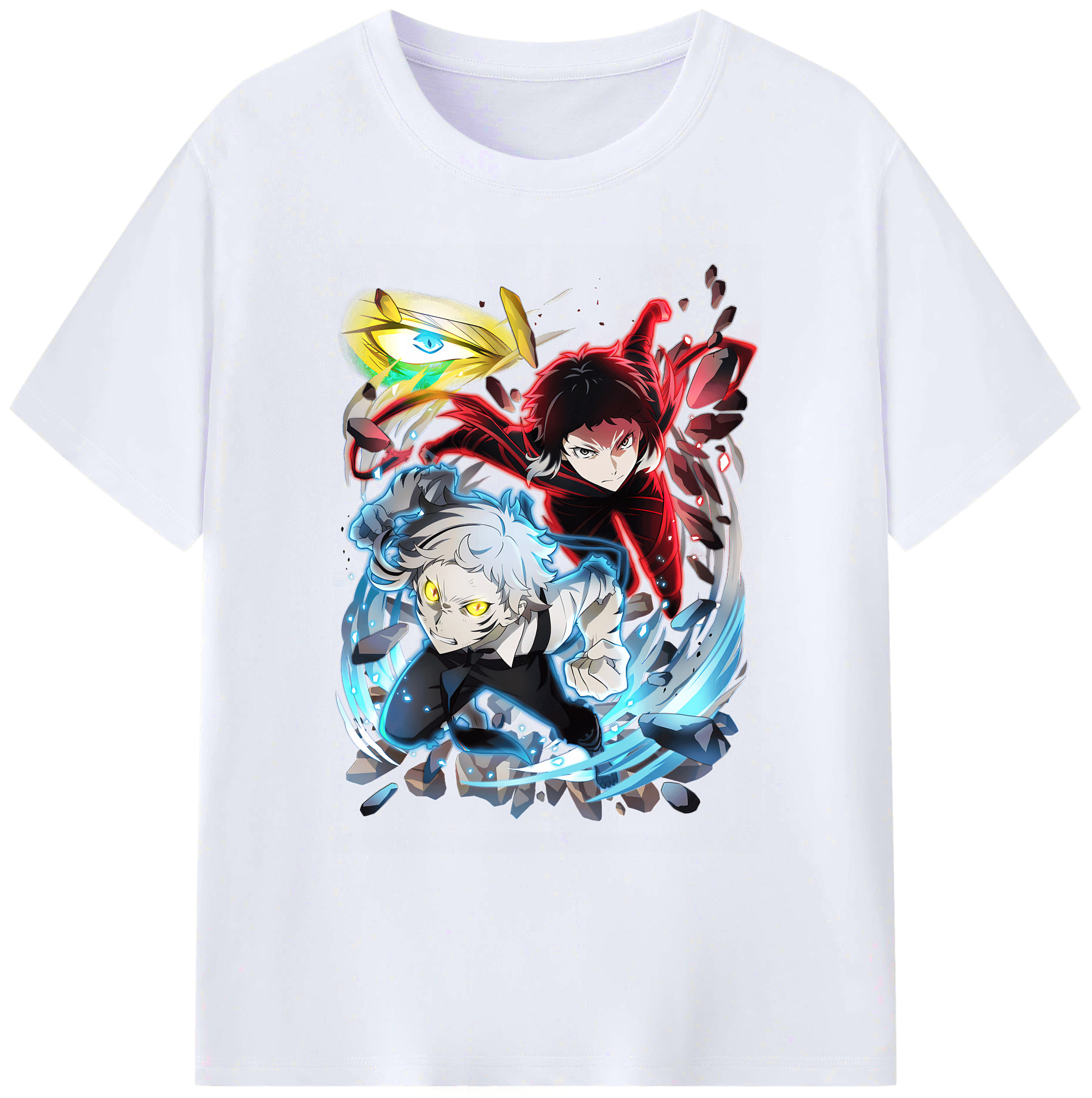 （画像用） 文豪ストレイドッグス Bungo Stray Dogs 綿100％ メンズ半袖Tシャツ｜肌触りやわらか＆通気性